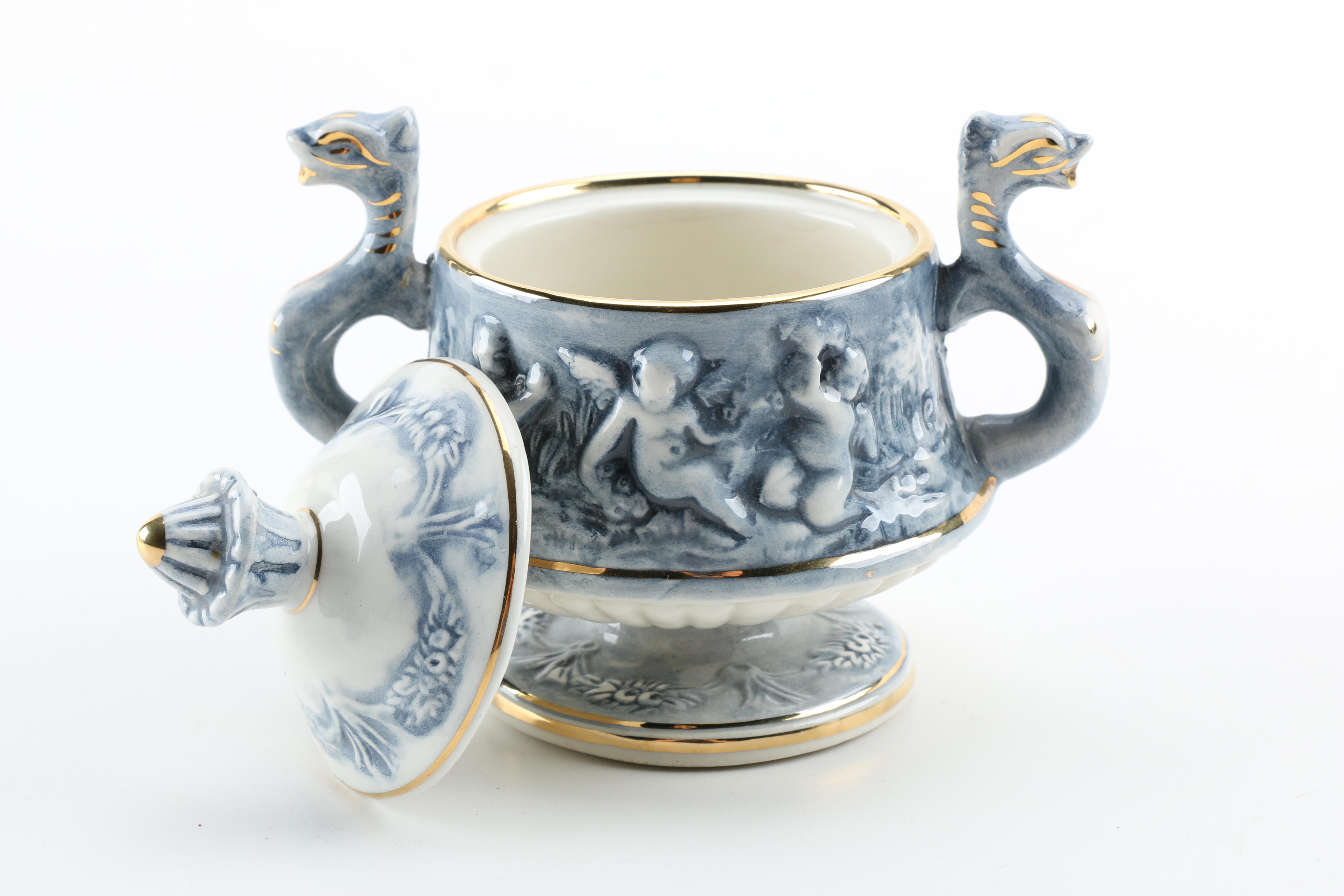 Capodimonte Style Ceramic Espresso Service