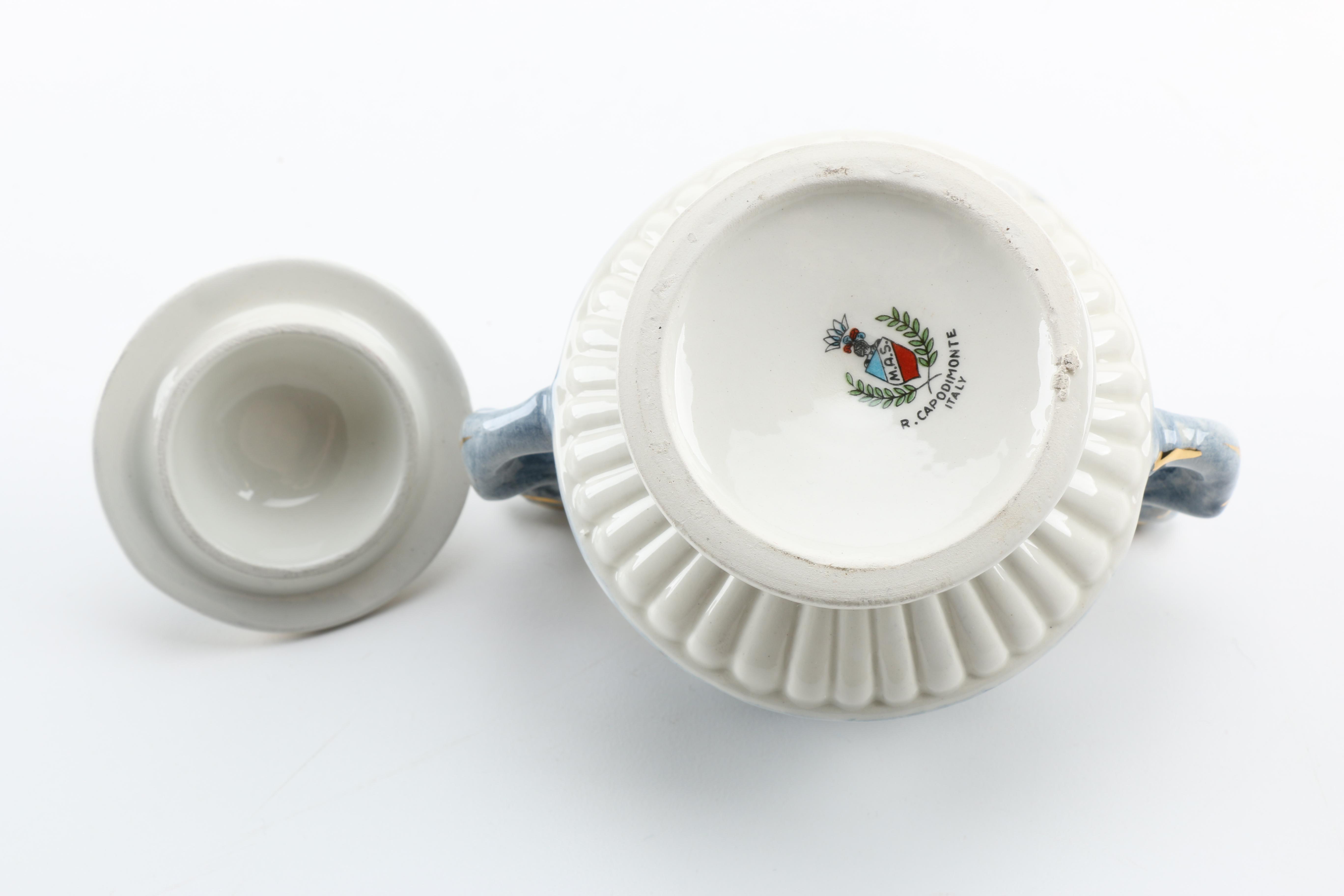 Capodimonte Style Ceramic Espresso Service