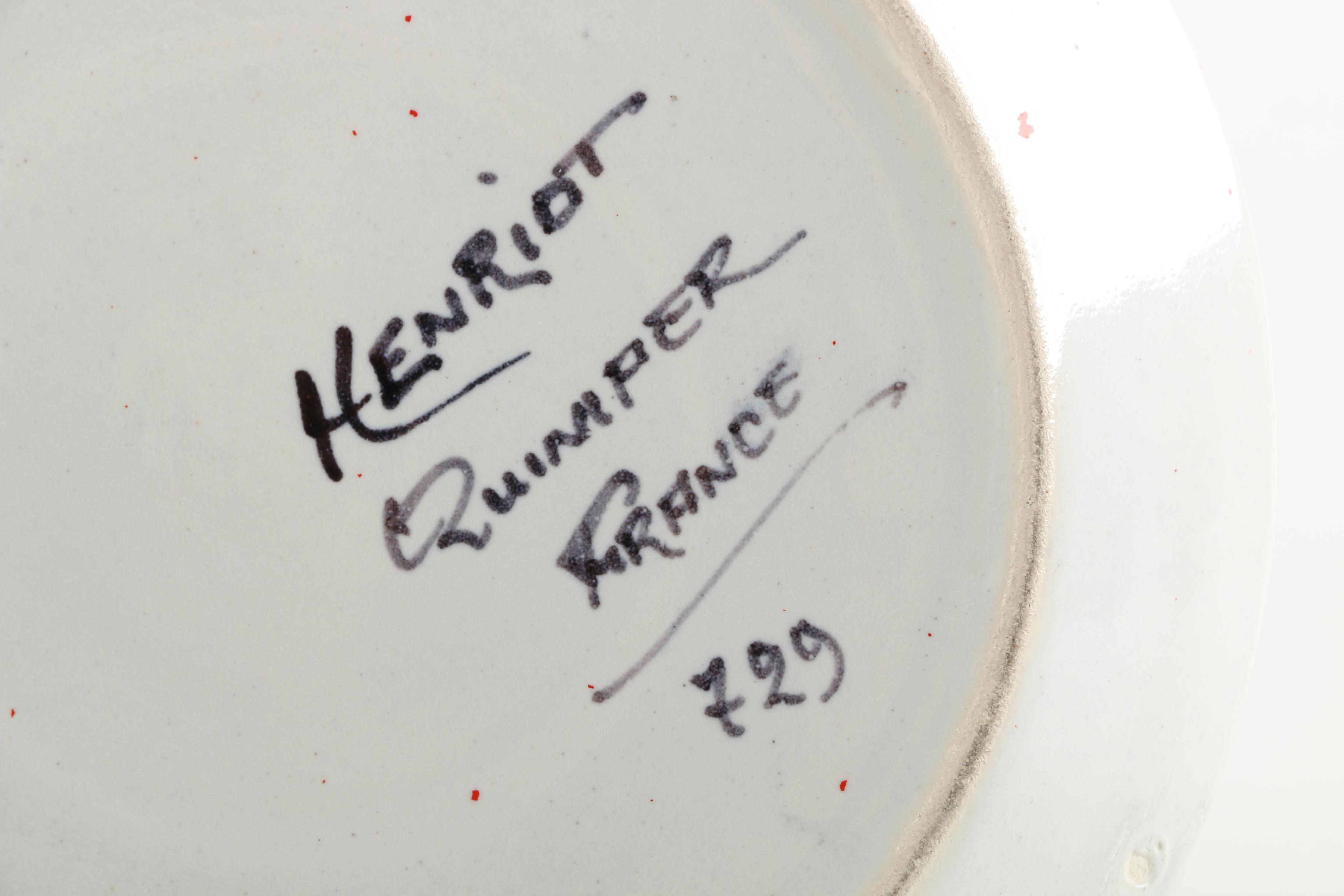 Henriot Quimper Faience Pieces