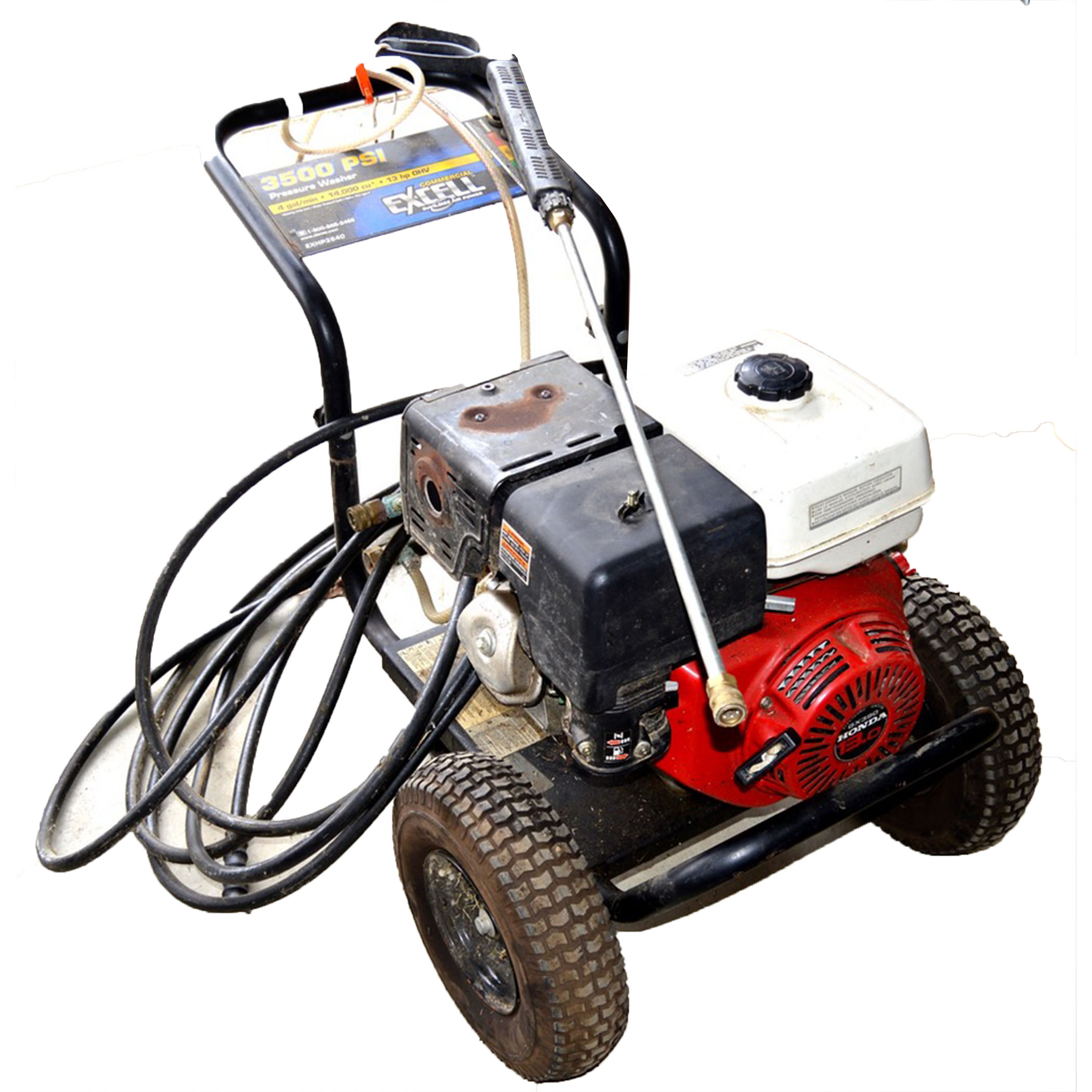 Honda "Excell" 3500 PSI Pressure Washer and Hose