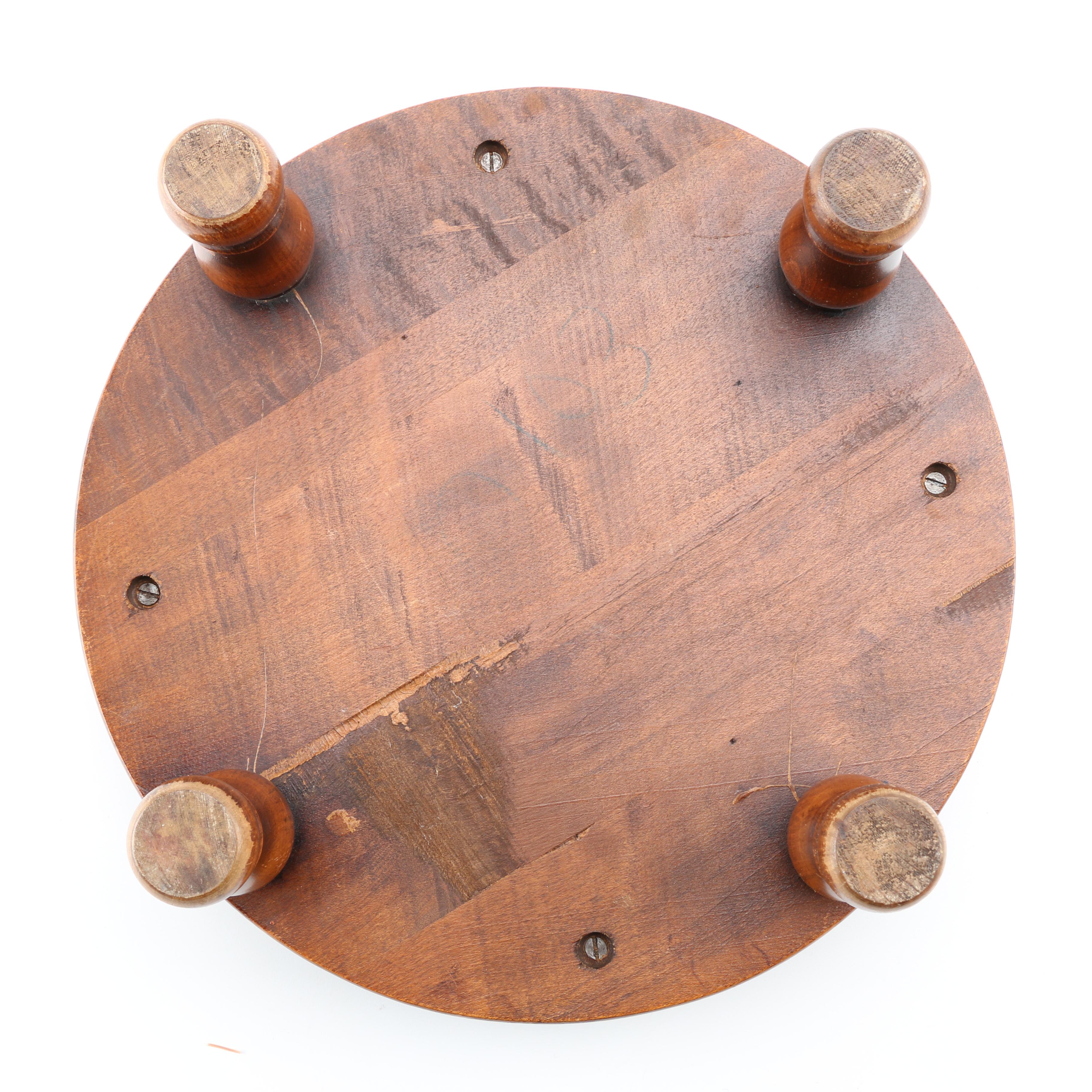 Vintage Needlepoint Footstool