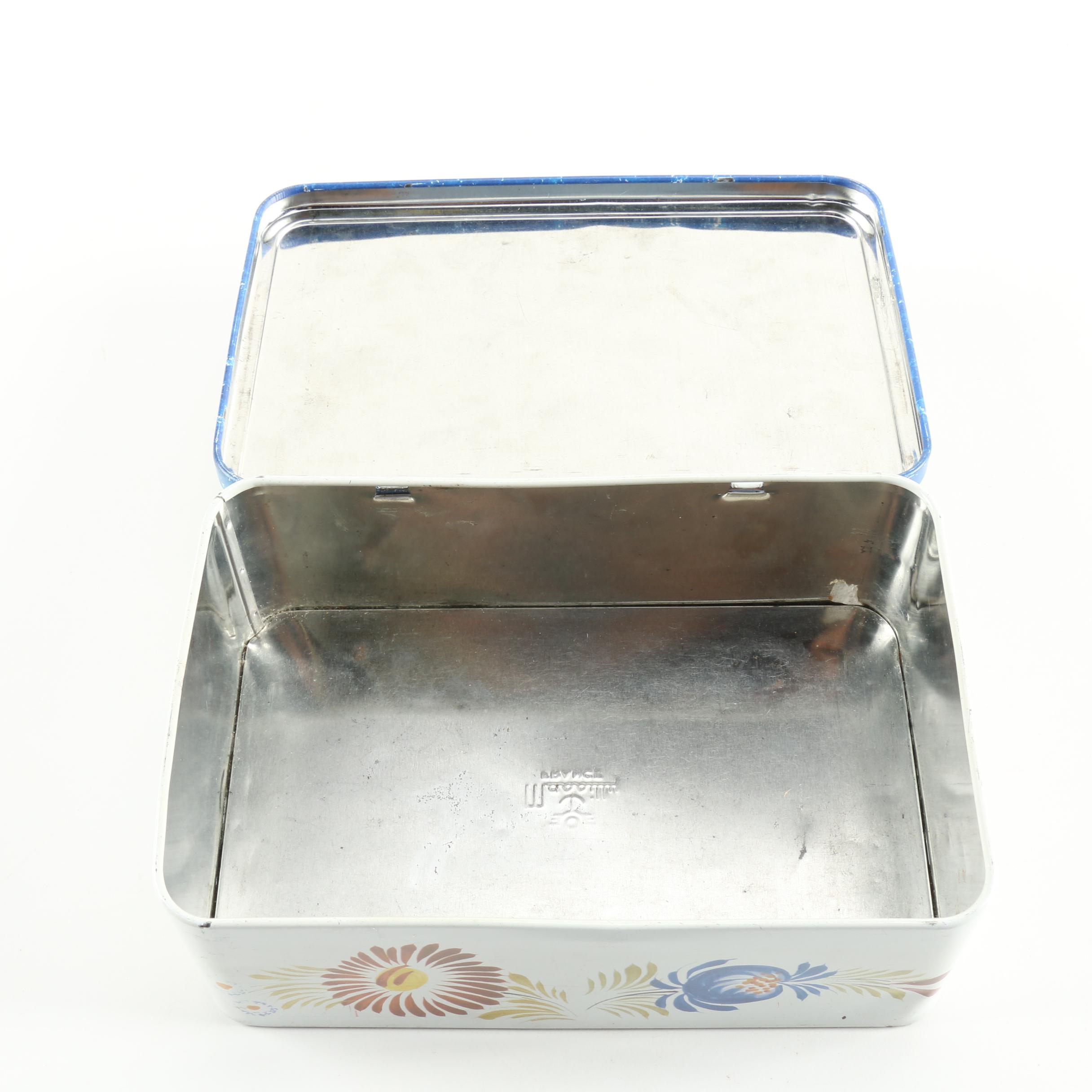 Massilly France Tin Box and Plate