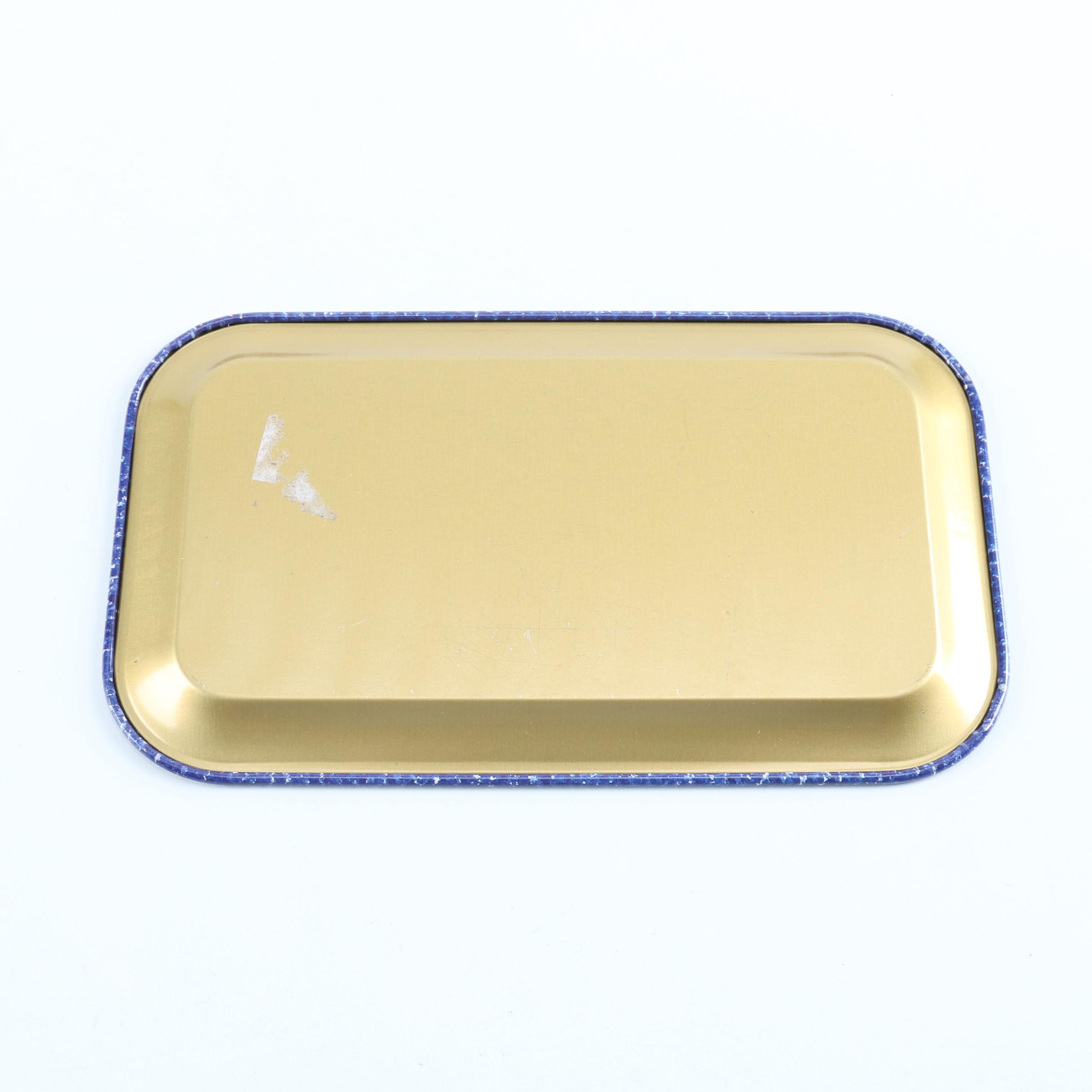 Massilly France Tin Box and Plate