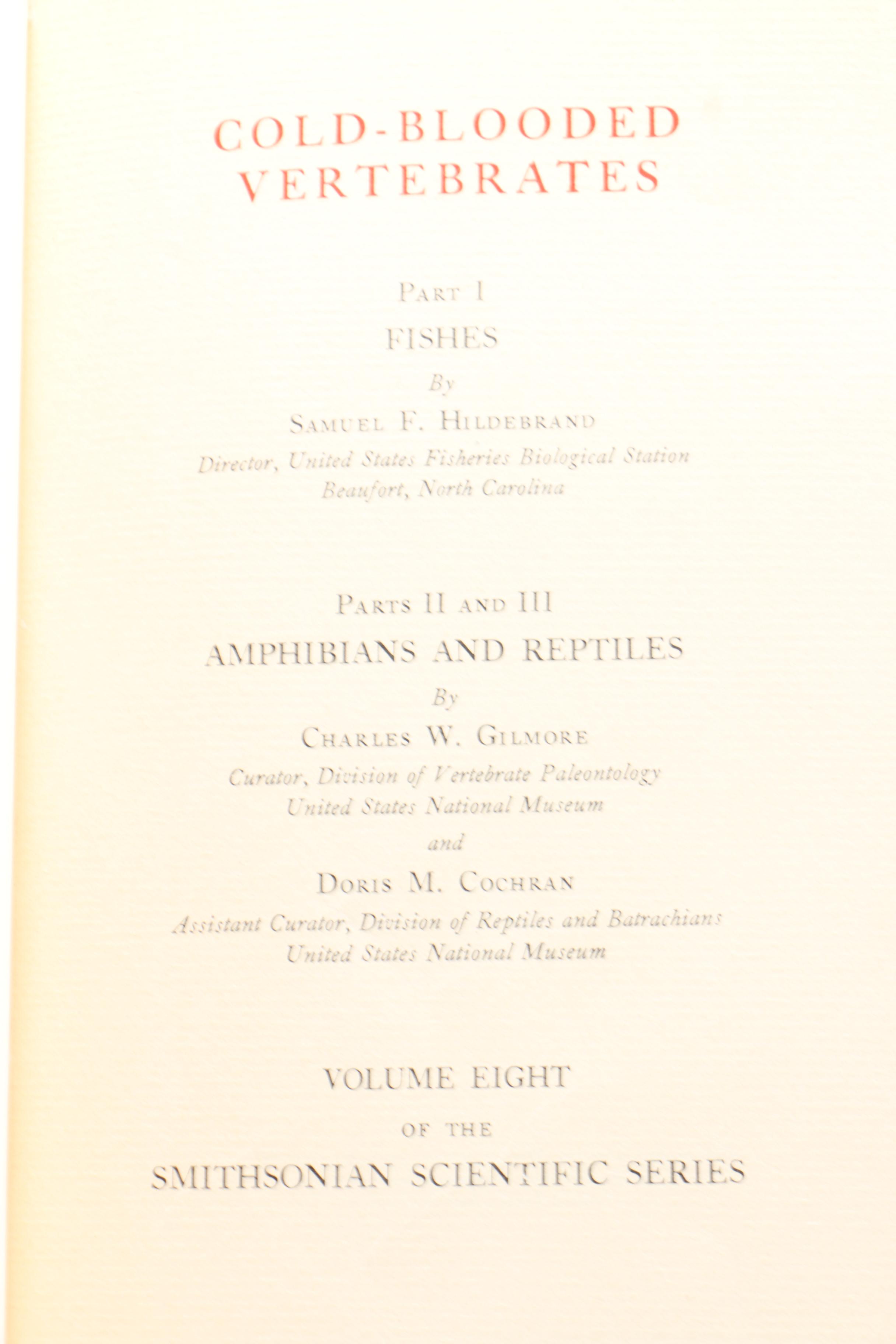 Two Volumes of 1934 "The Smithsonian Scientific Series"