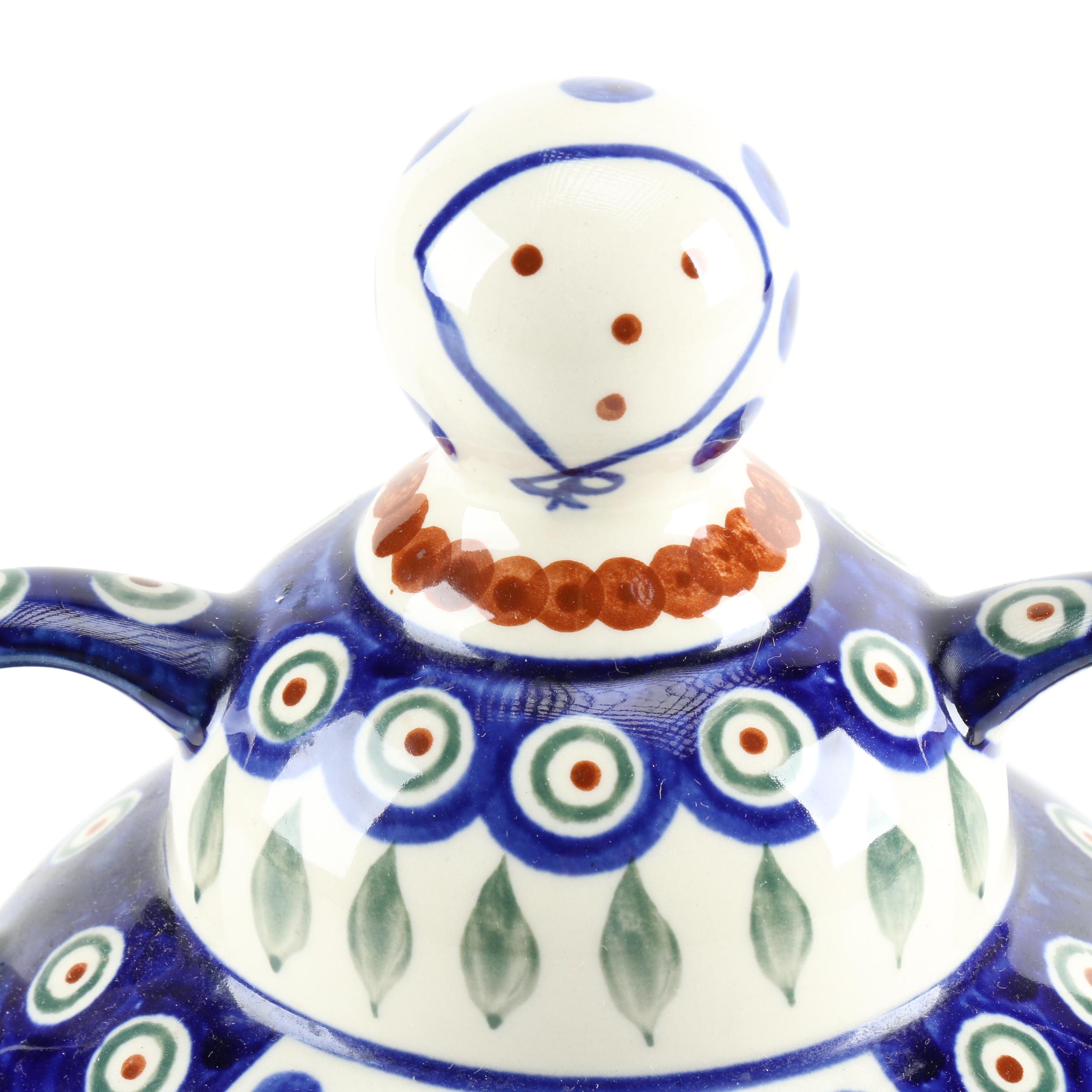 Zaklady Ceramiczne Boleslawiec "Cheese Lady" Covered Dish