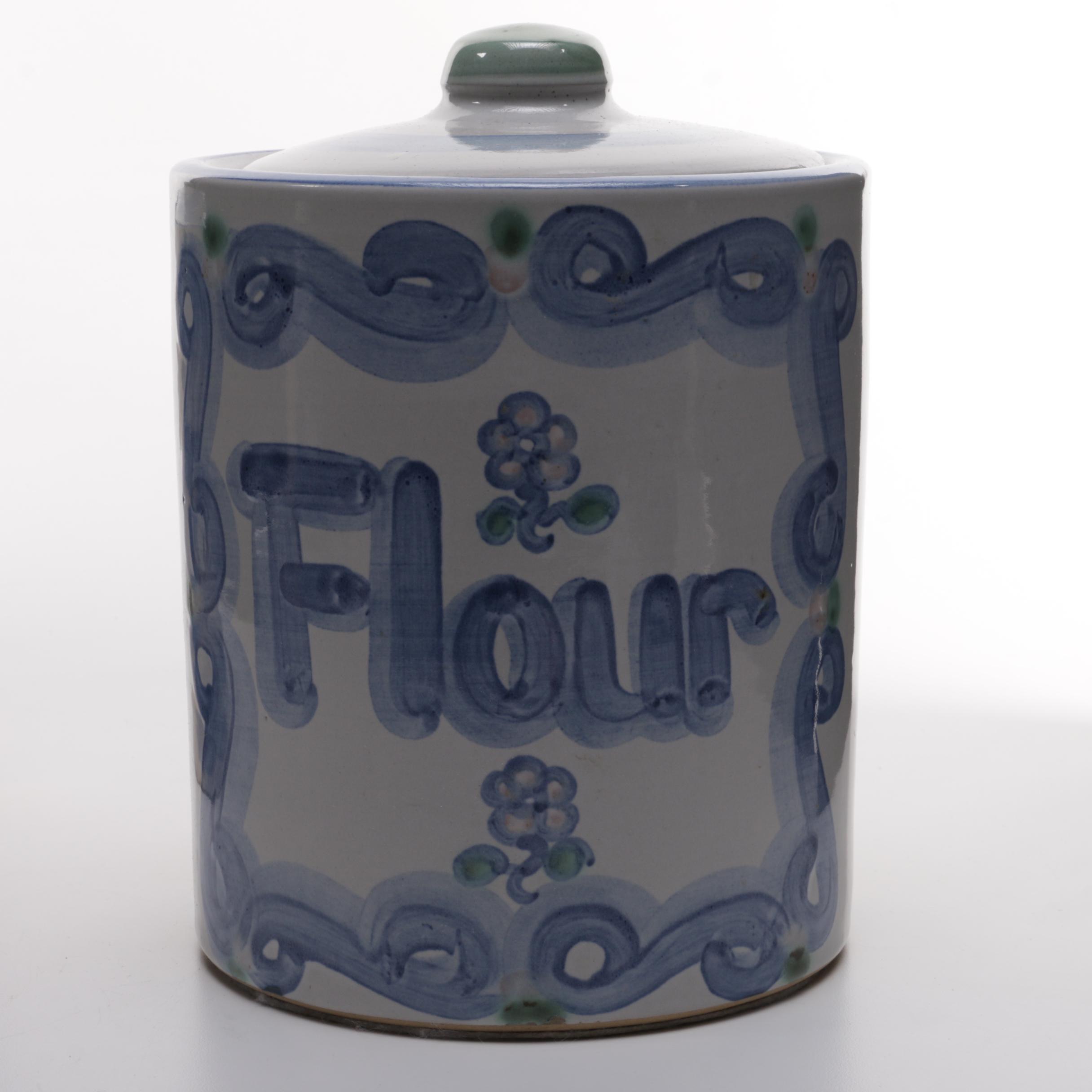 M.A. Hadley Pottery Ceramic Jar Set