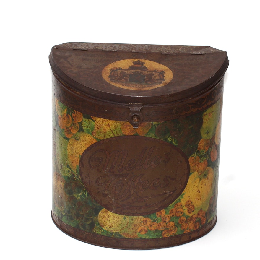 Antique Hand-Painted Van Melle's Toffee Tin