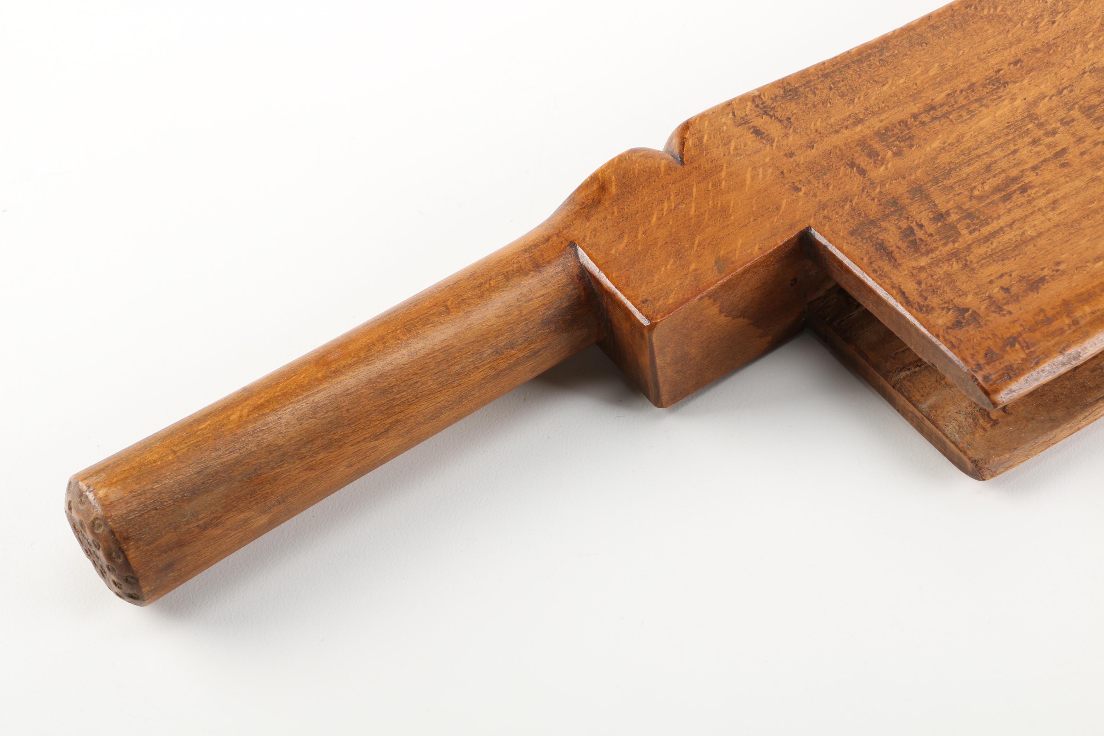 Carved Wooden Flax Breaker