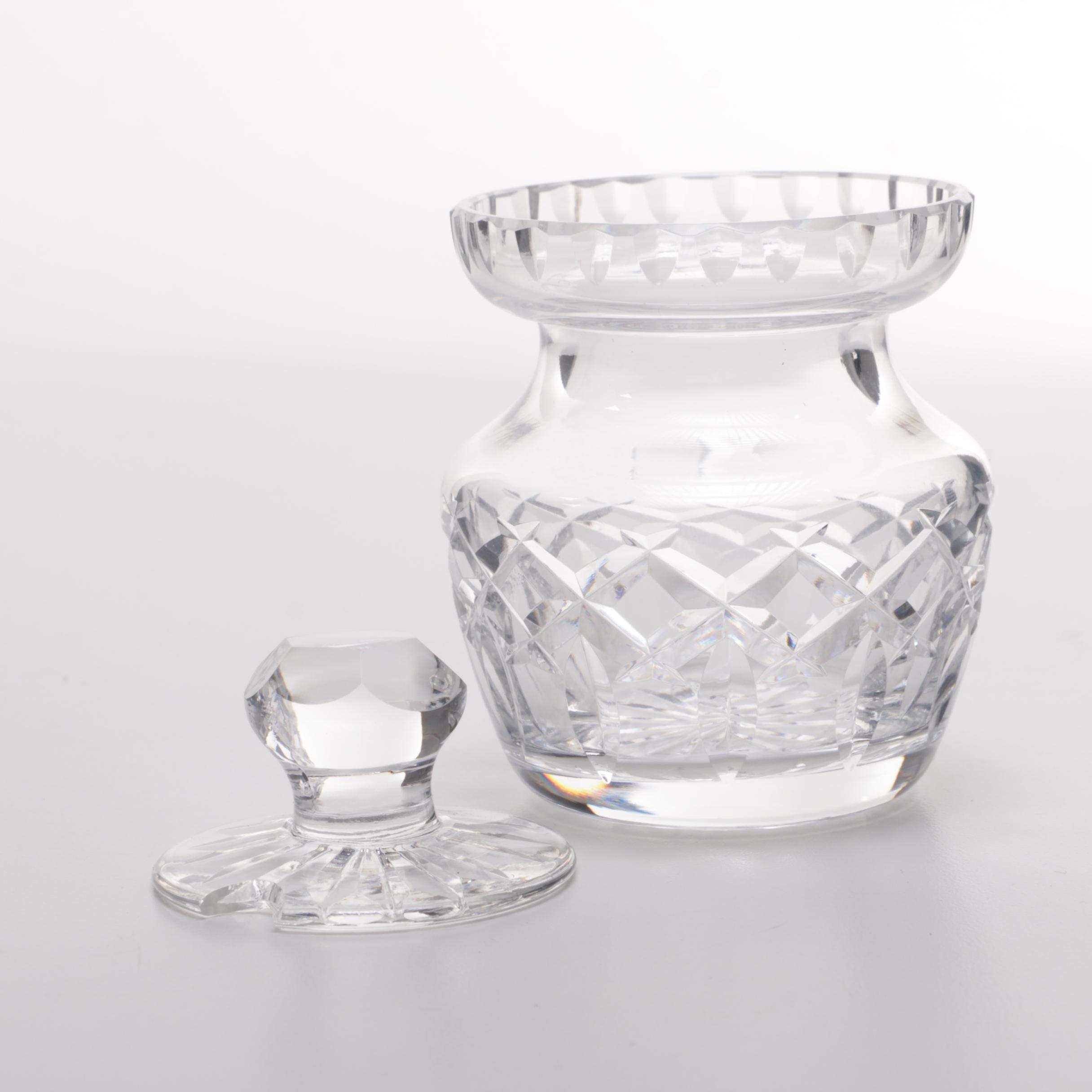 Waterford Crystal Bud Vase and Condiment Jar