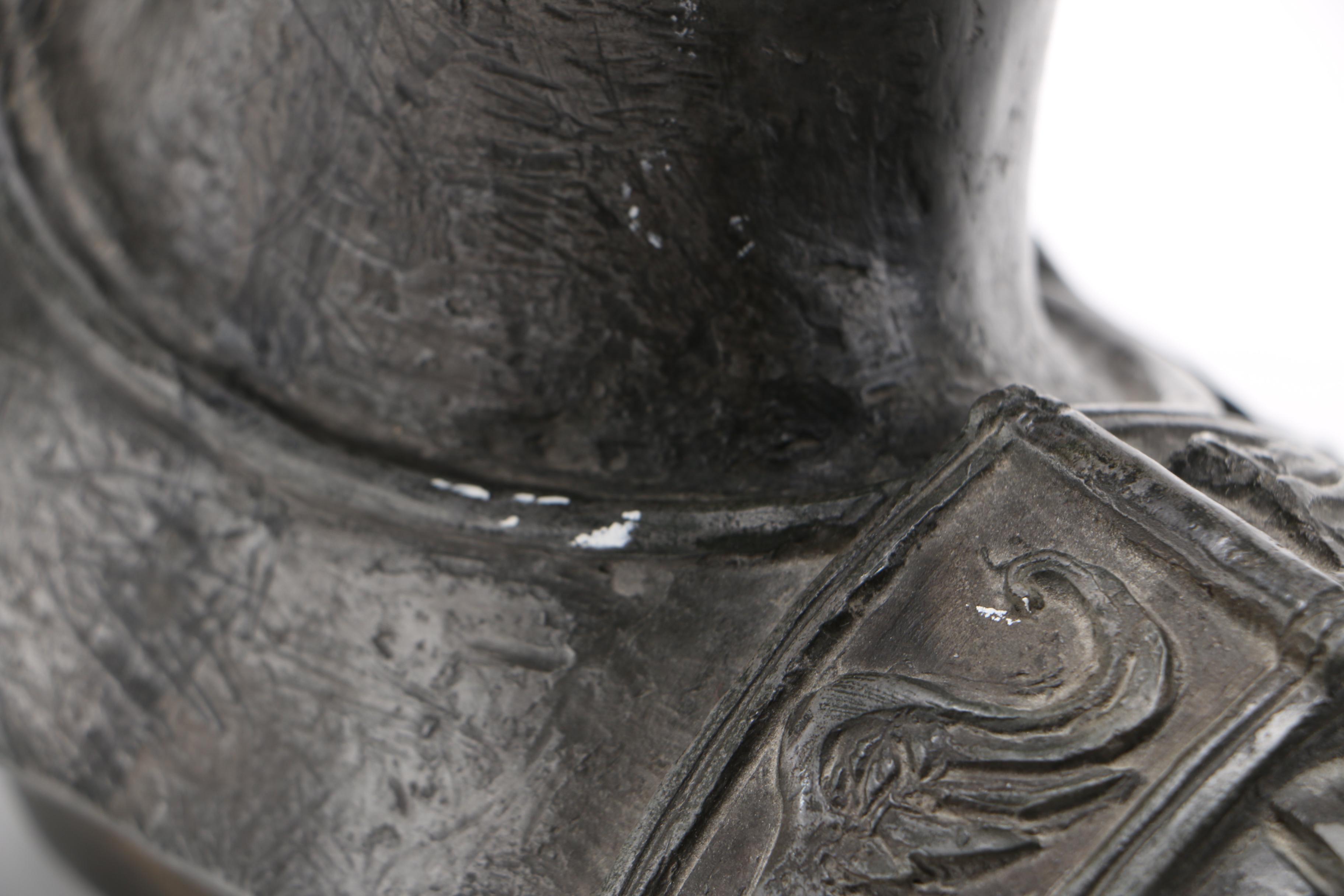 Classical Roman Style Plaster Bust of Augustus Caesar