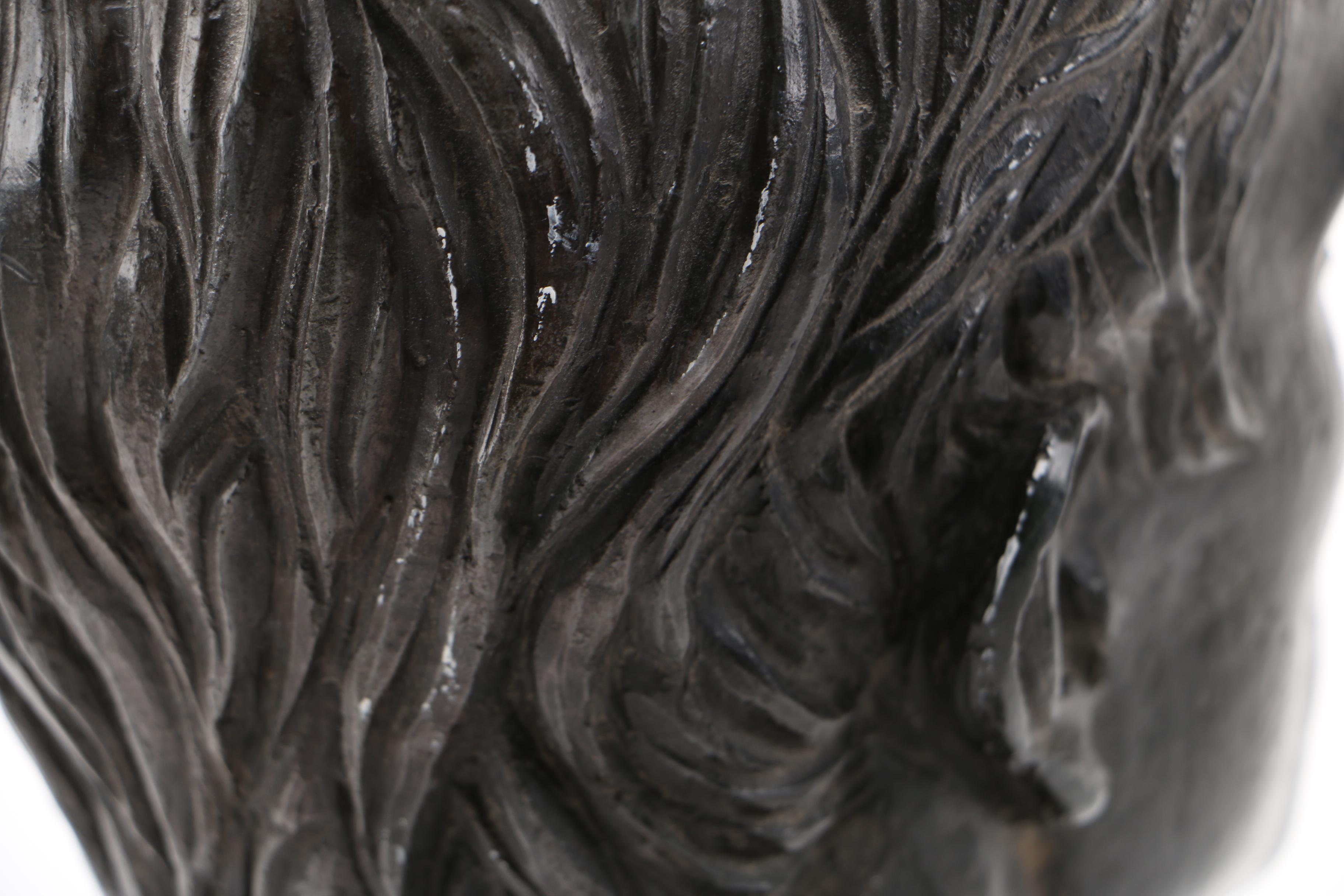 Classical Roman Style Plaster Bust of Augustus Caesar