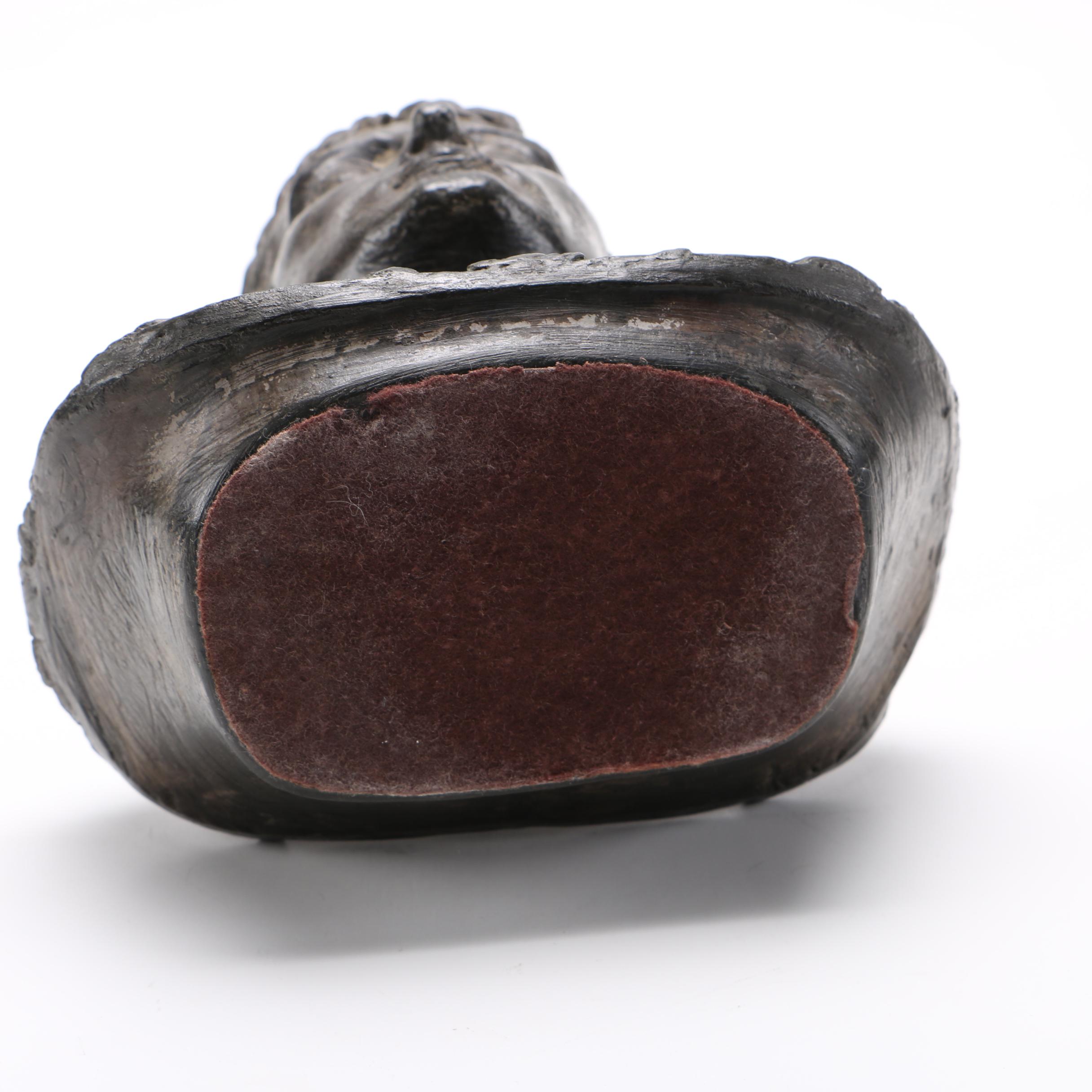 Classical Roman Style Plaster Bust of Augustus Caesar