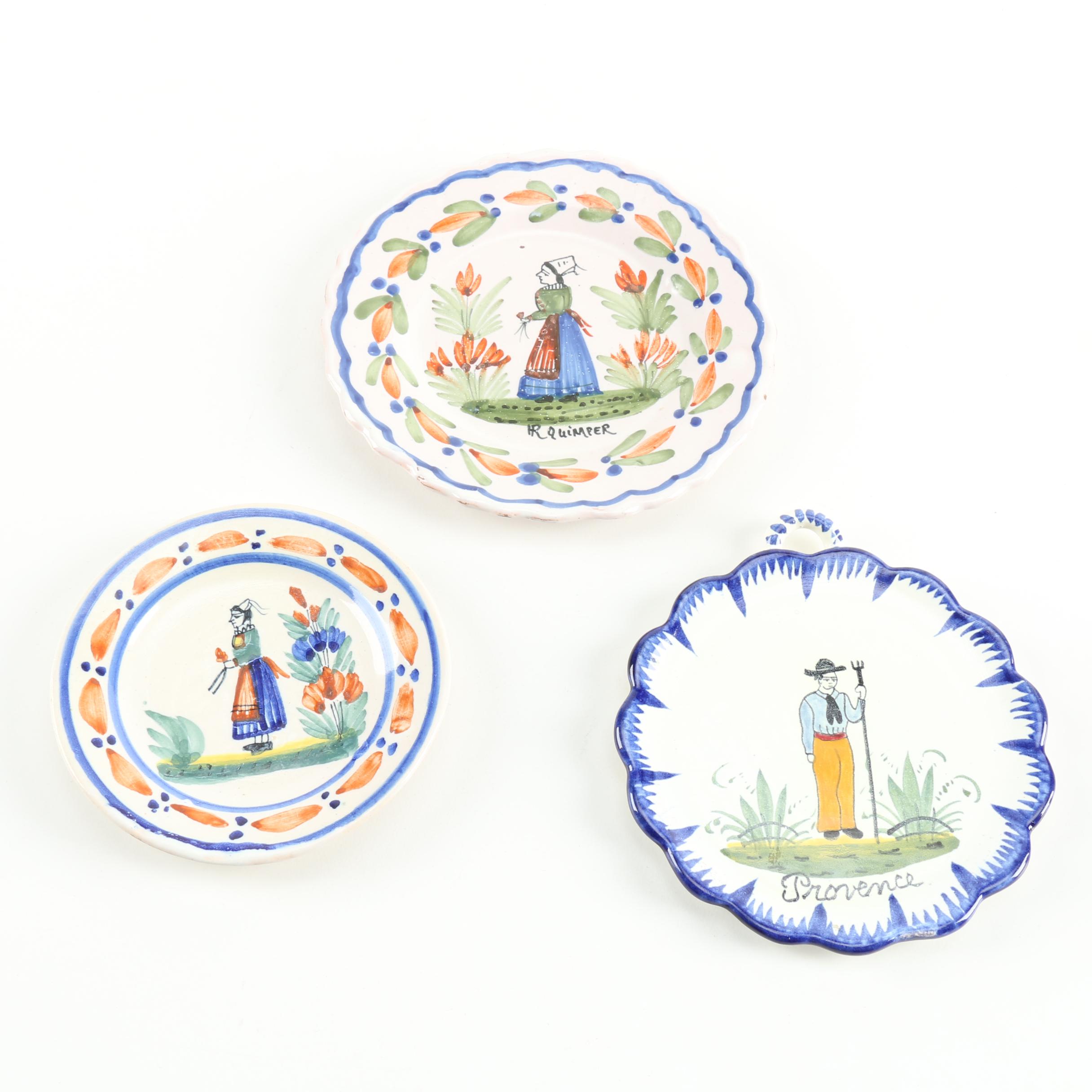 Henriot Quimper Faience Tableware