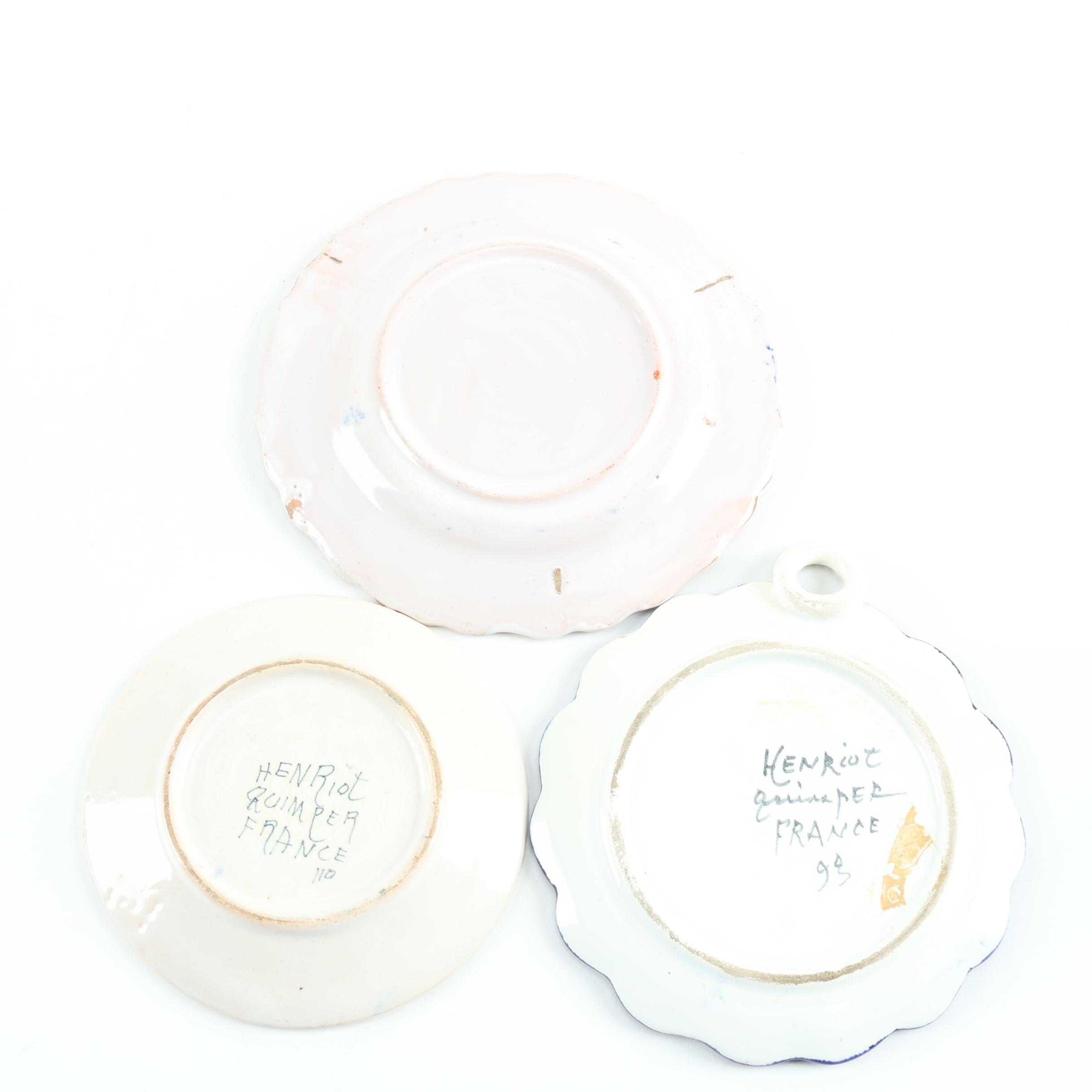 Henriot Quimper Faience Tableware