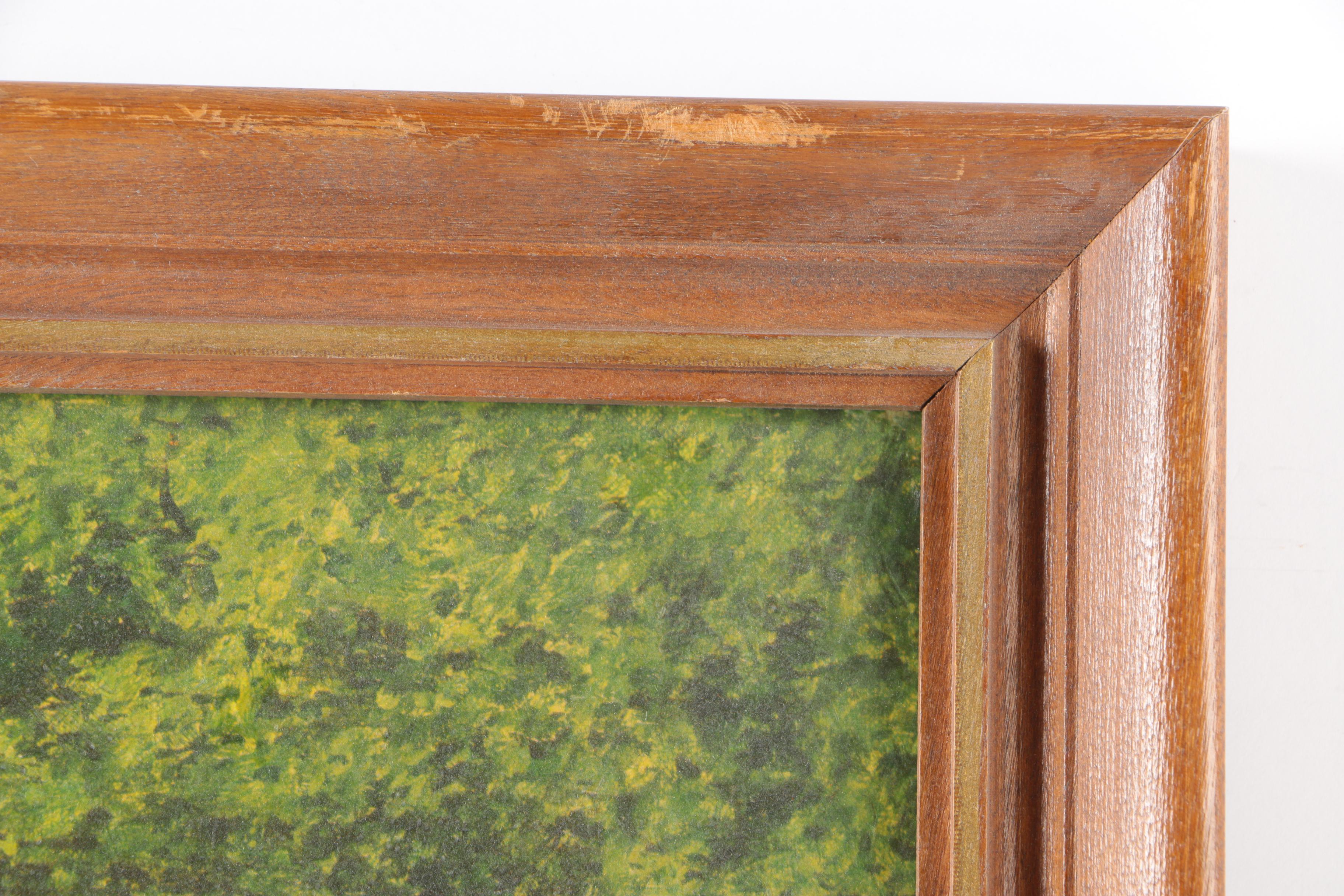 Lithograph on Cardboard After Gene Pelham "Peaceful Waters"