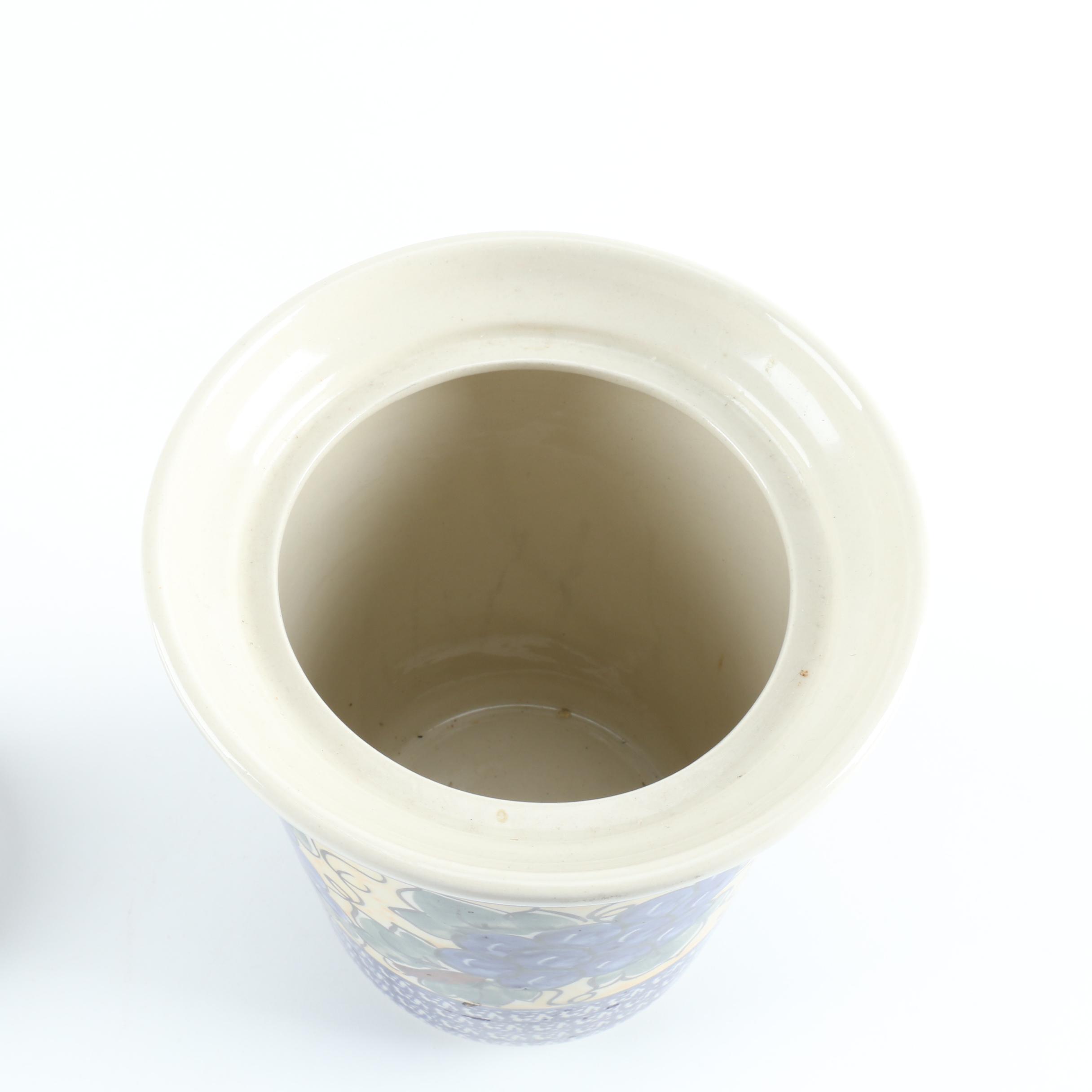 Boleslawiec  Pottery Ceramic Urn