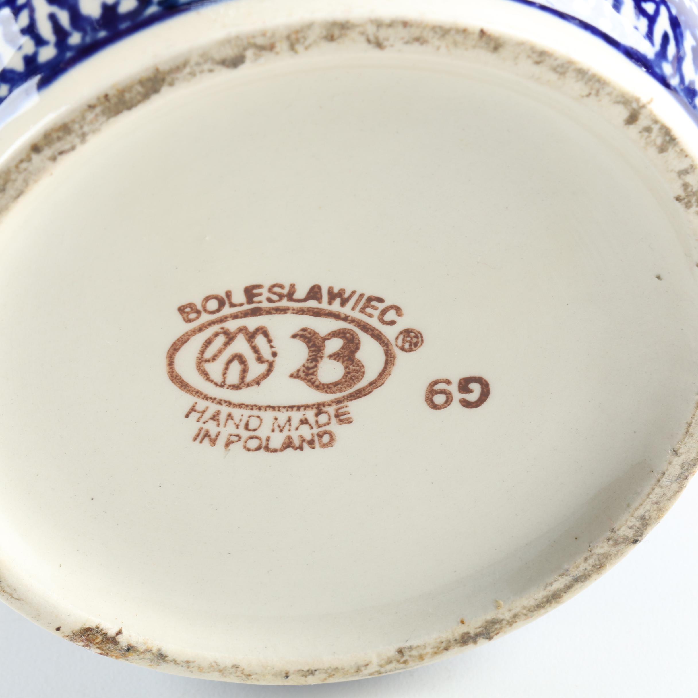 Boleslawiec  Pottery Ceramic Urn