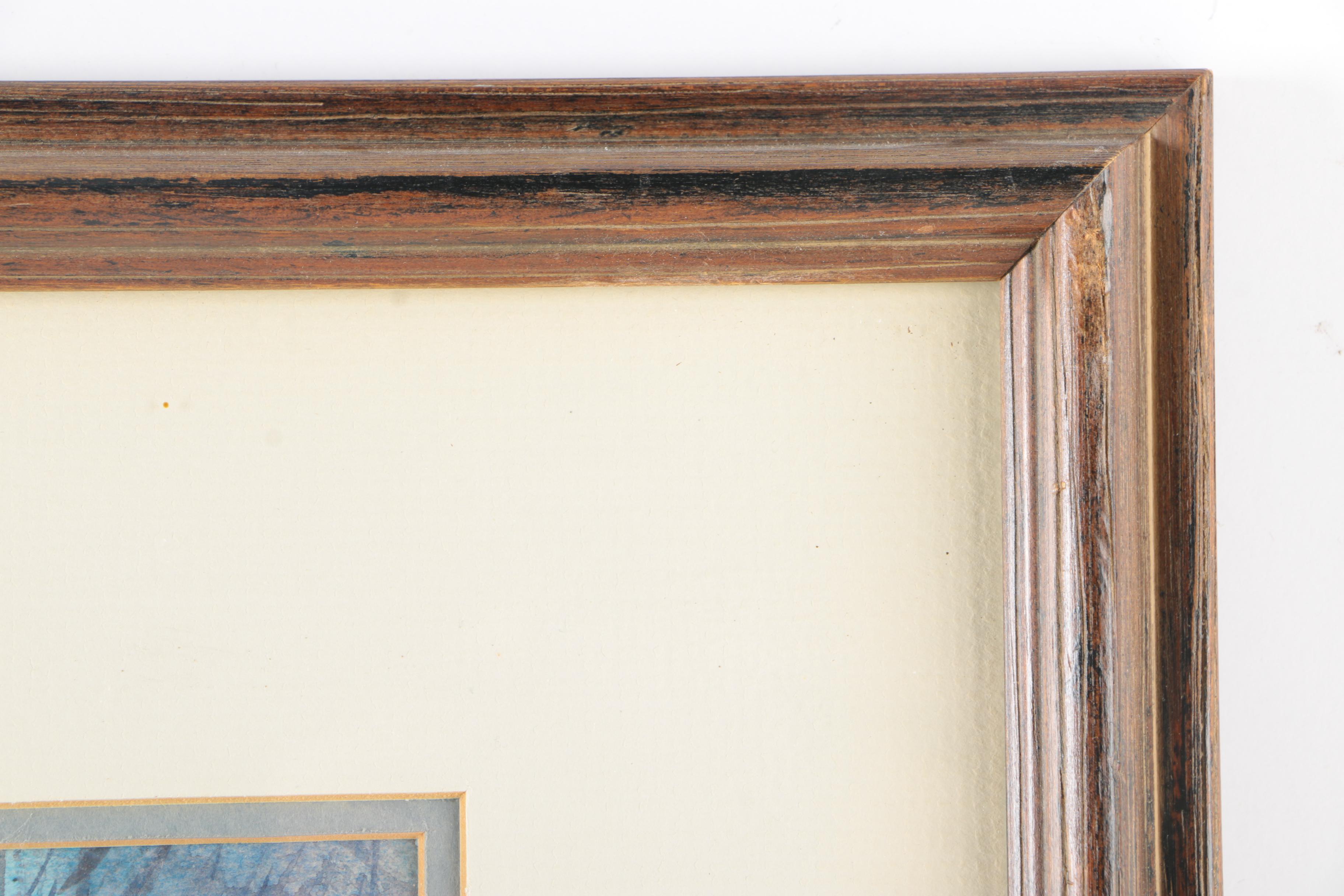 Phil Austin Watercolor on Paper "The Fence"