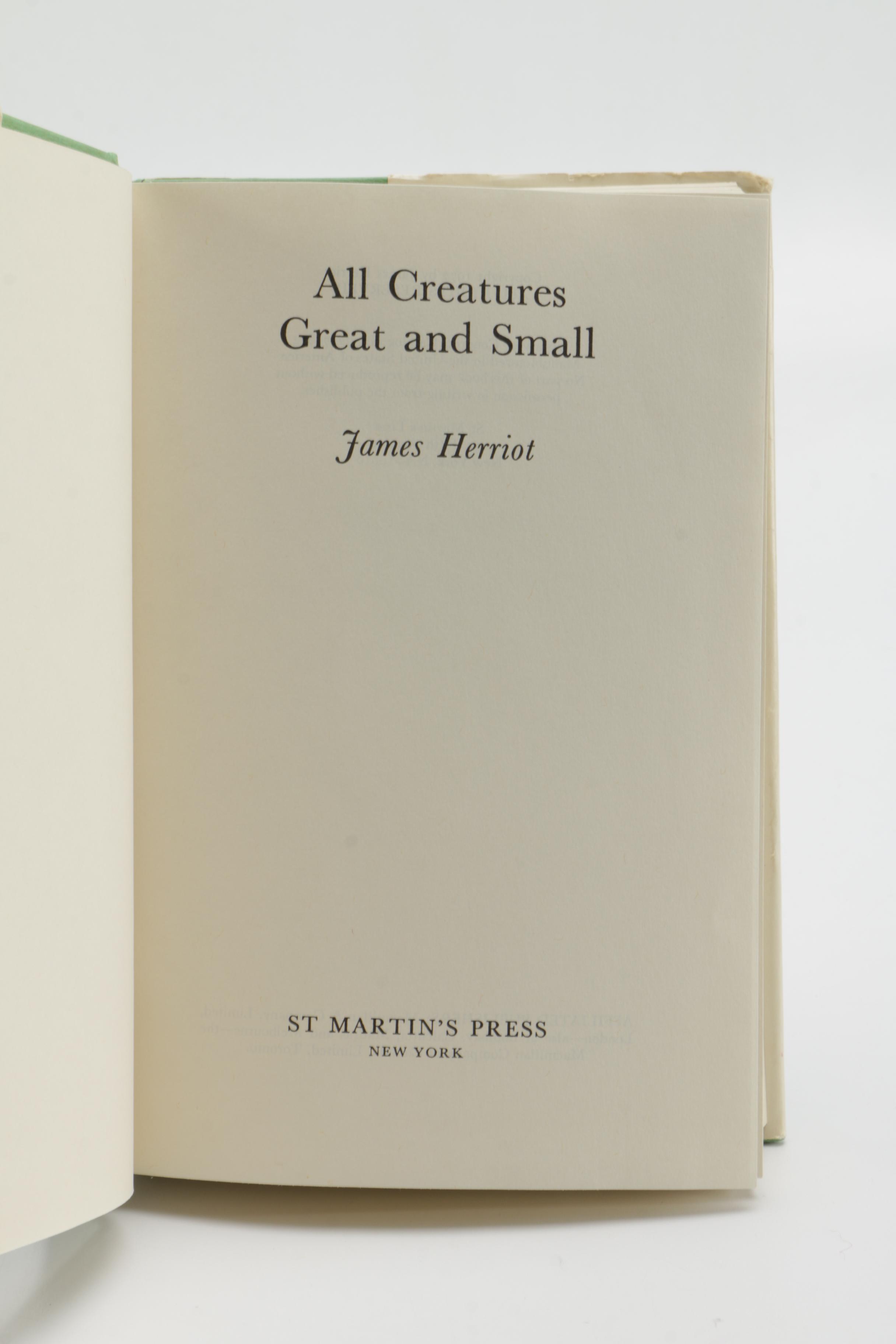 1970s "All Things Bright and Beautiful" and "All Creatures Great and Small" by James Herriot