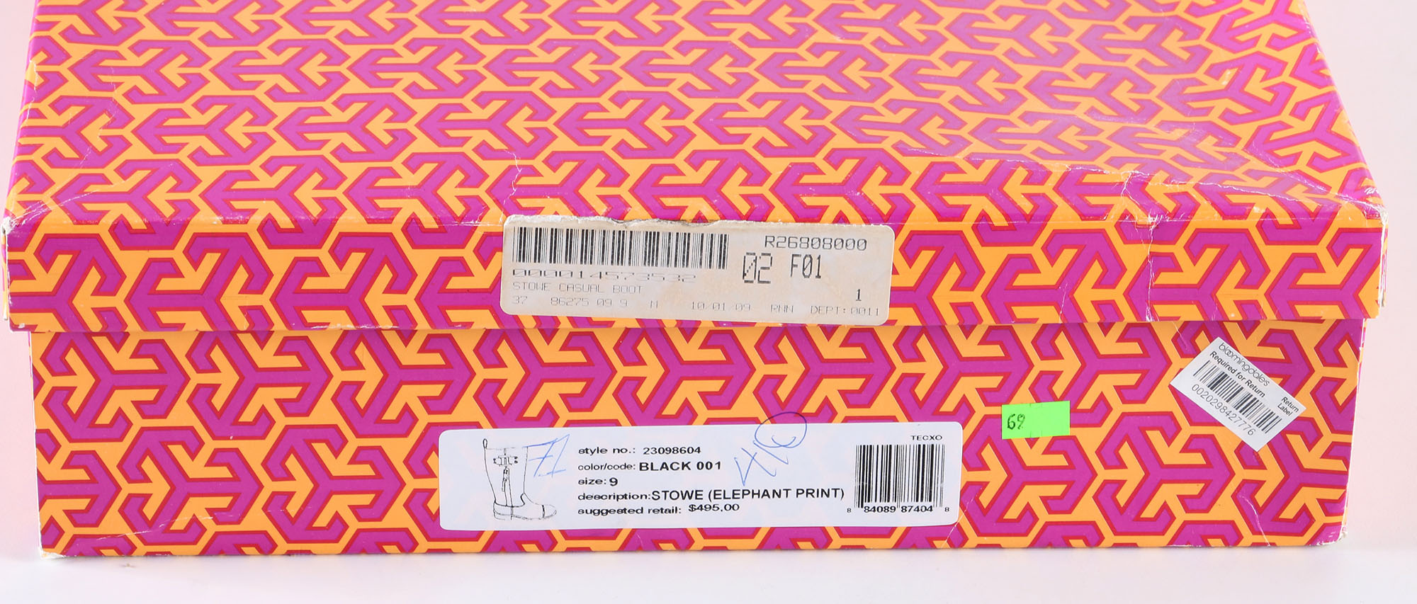 Tory Burch Black Leather Stowe Boots