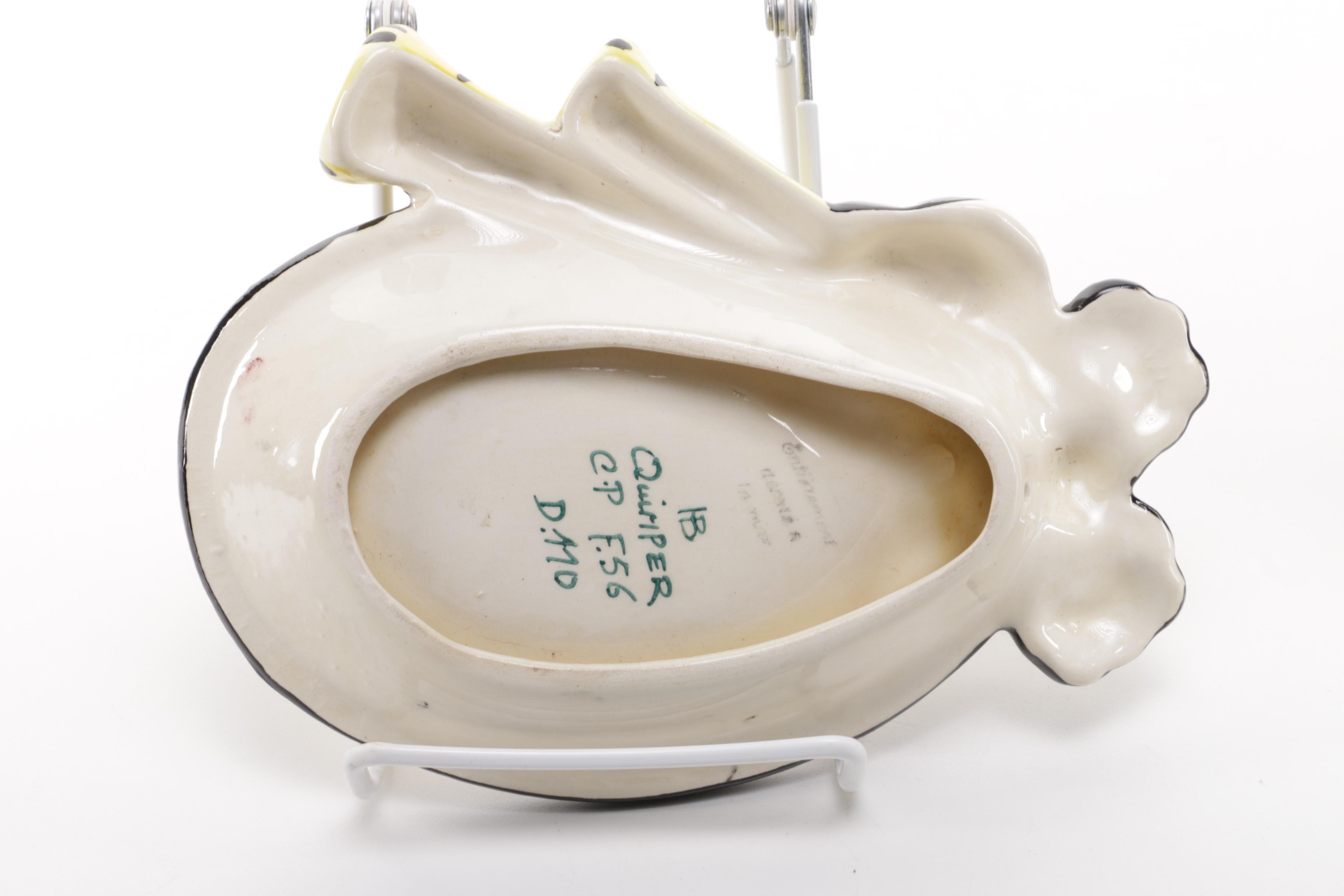 Quimper Ceramic Butter Dish