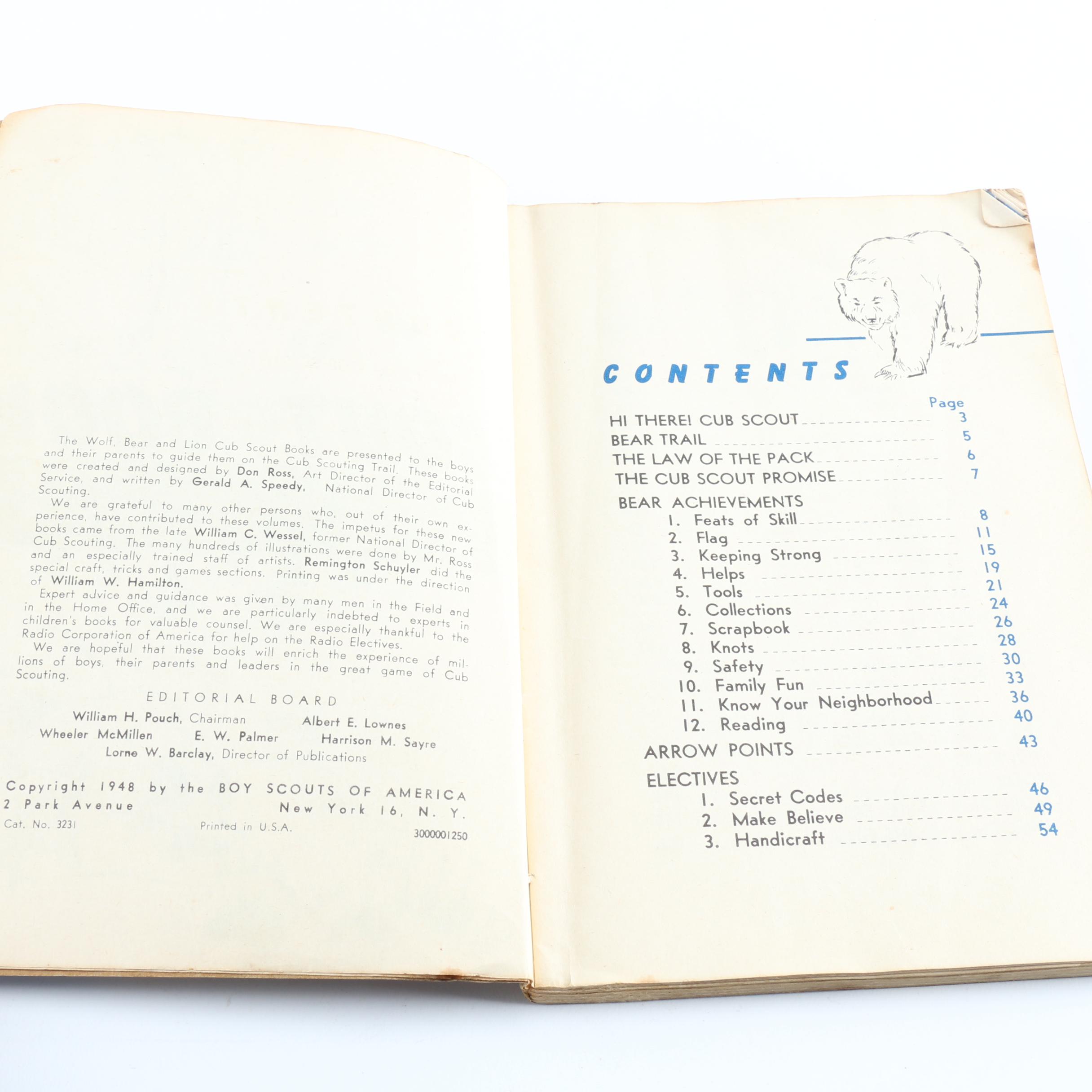 Collection of Boy Scouts of America Vintage Handbooks and Manuals