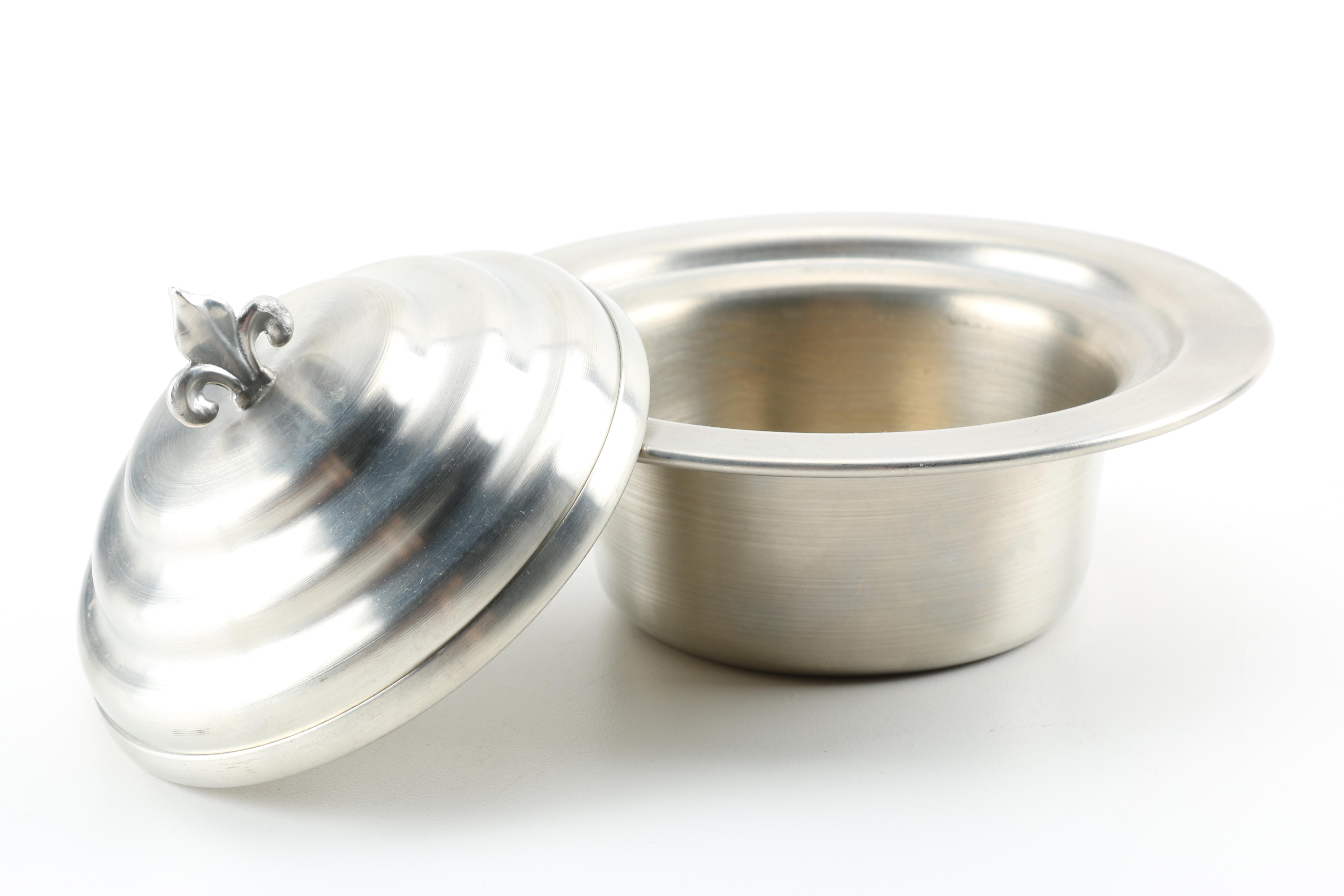 Pewter Serveware Including International Pewter and Woodbury Pewter