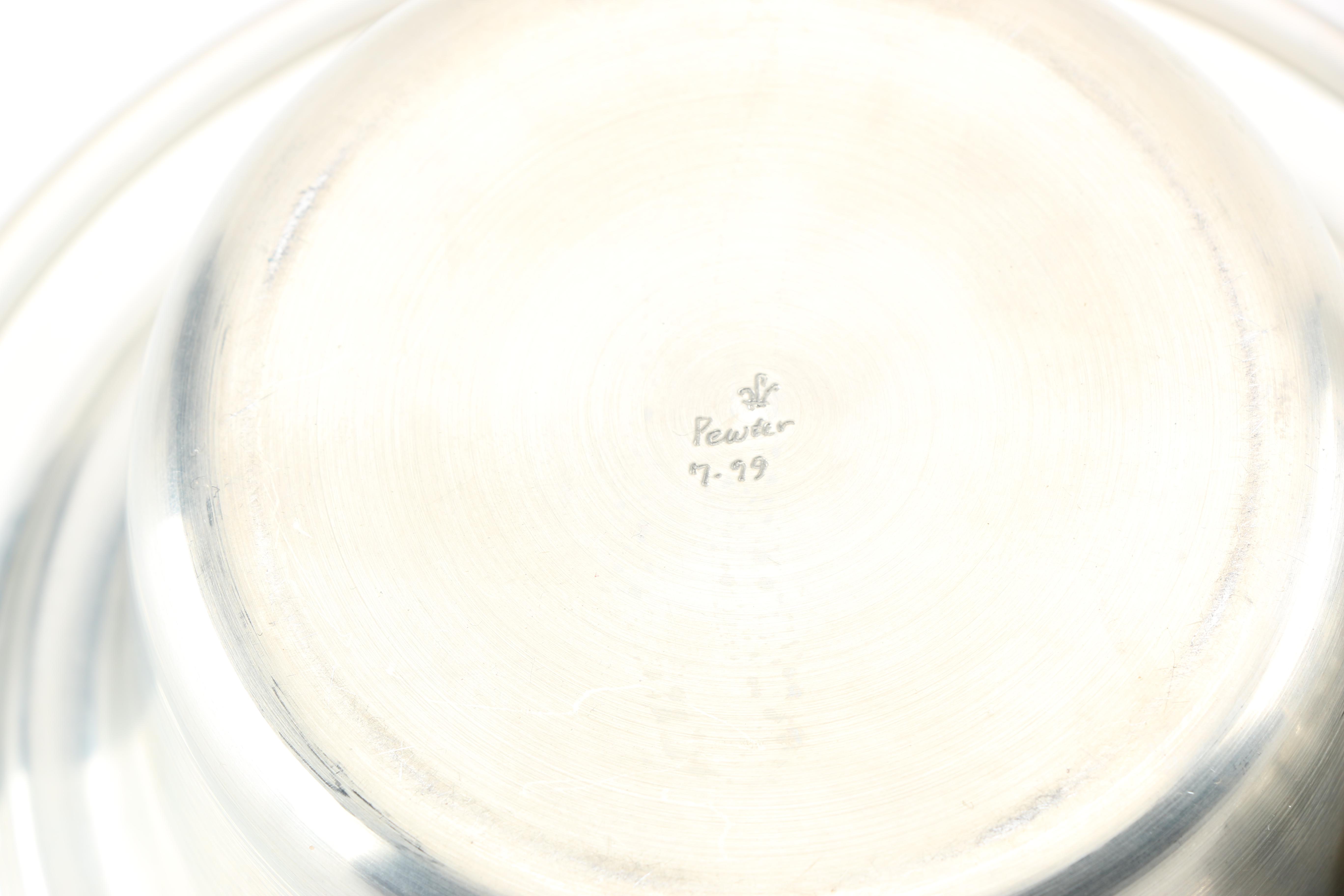 Pewter Serveware Including International Pewter and Woodbury Pewter