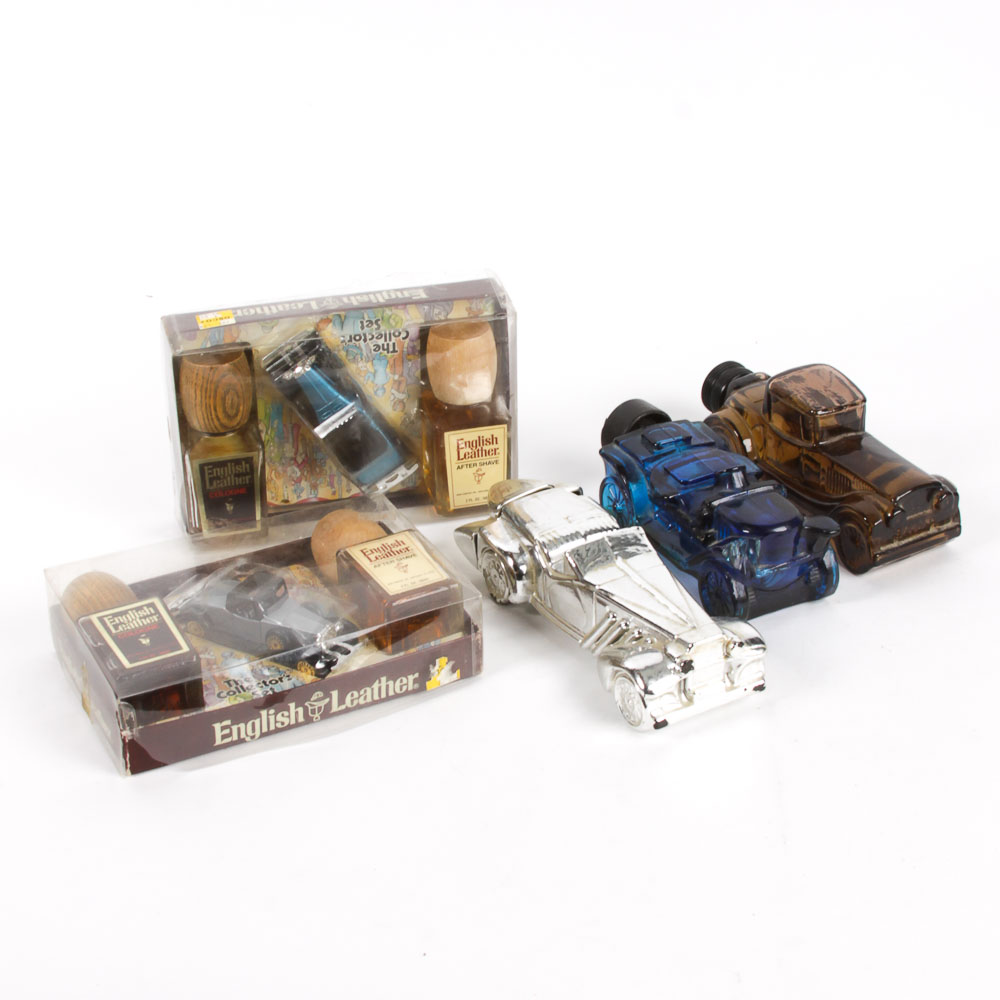 Collection of Vintage Car-Shaped Cologne Bottles