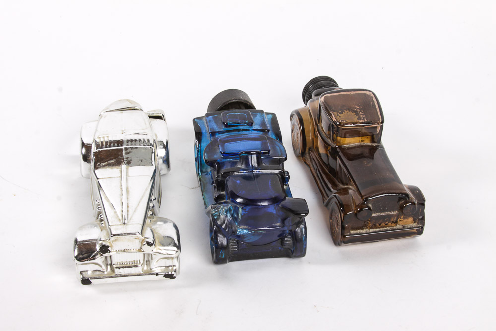 Collection of Vintage Car-Shaped Cologne Bottles