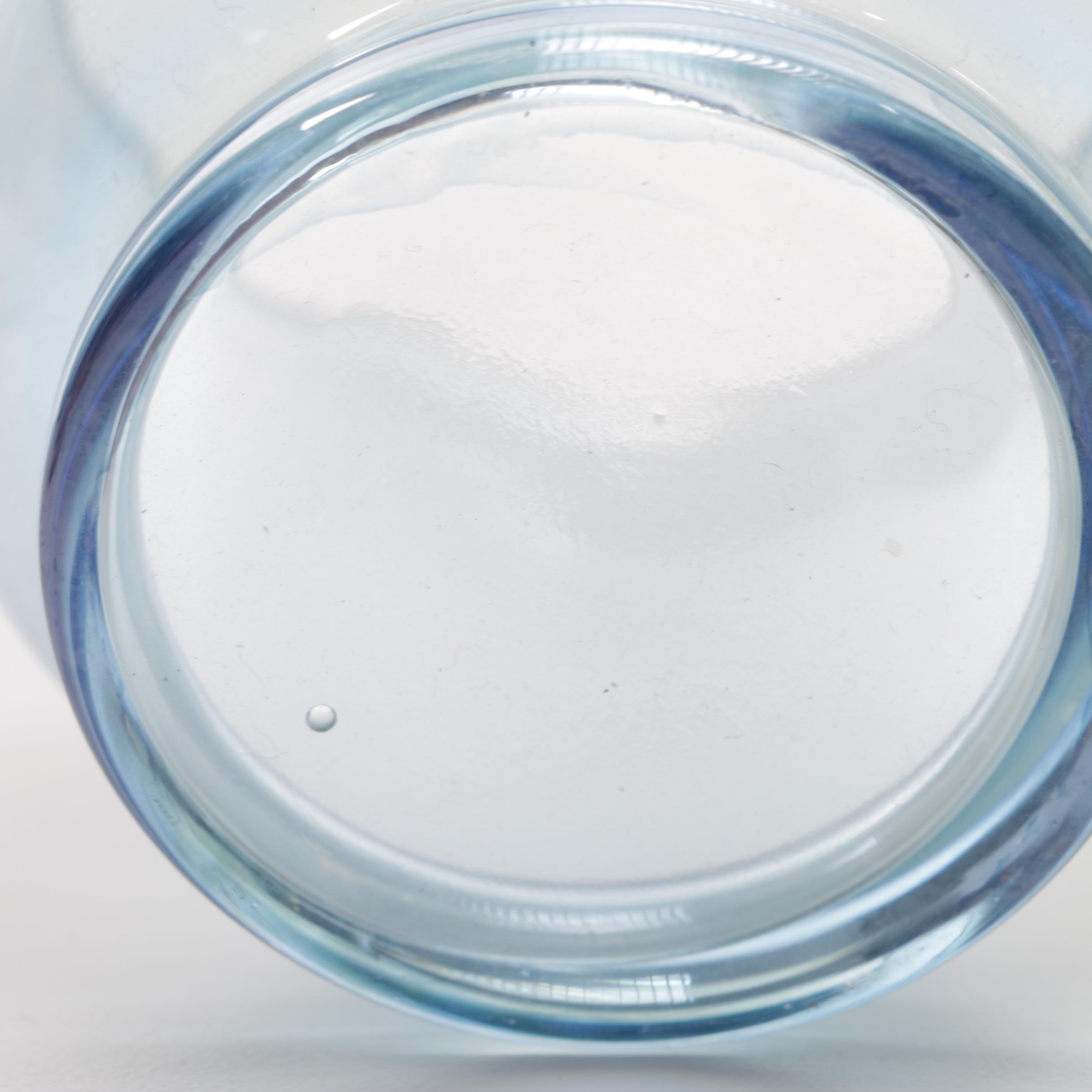 Colored Glass Pitcher and Matching Glasses