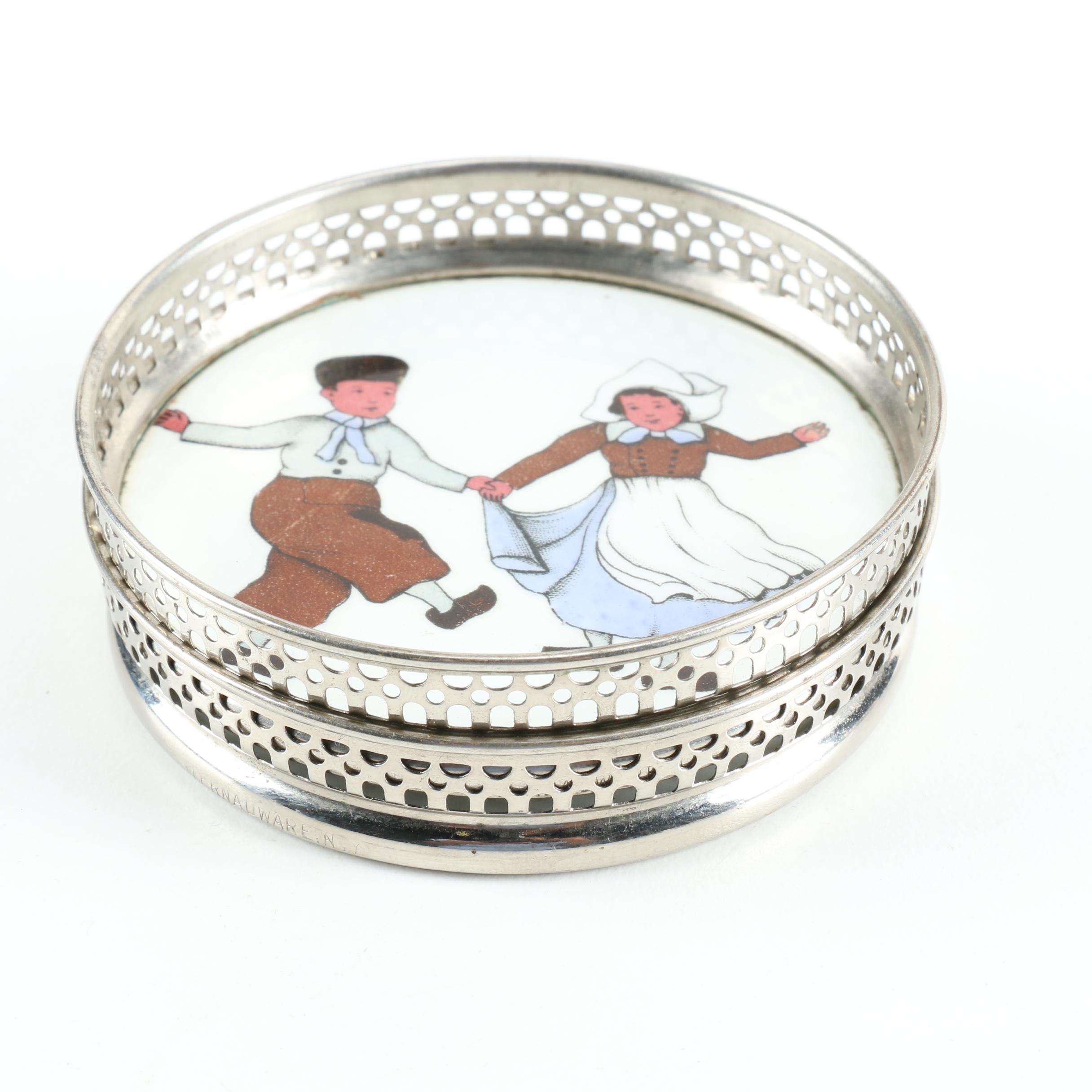 German Ceramic Tray and Coasters