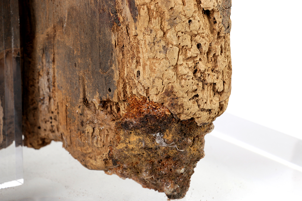 Chinese Polychrome Carved Wood Court Official Temple Figure