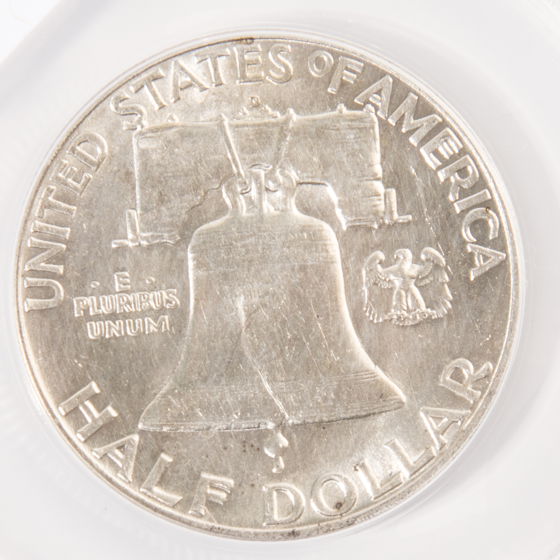 1953-D Franklin Silver Half Dollar Graded MS 60 by ANACS