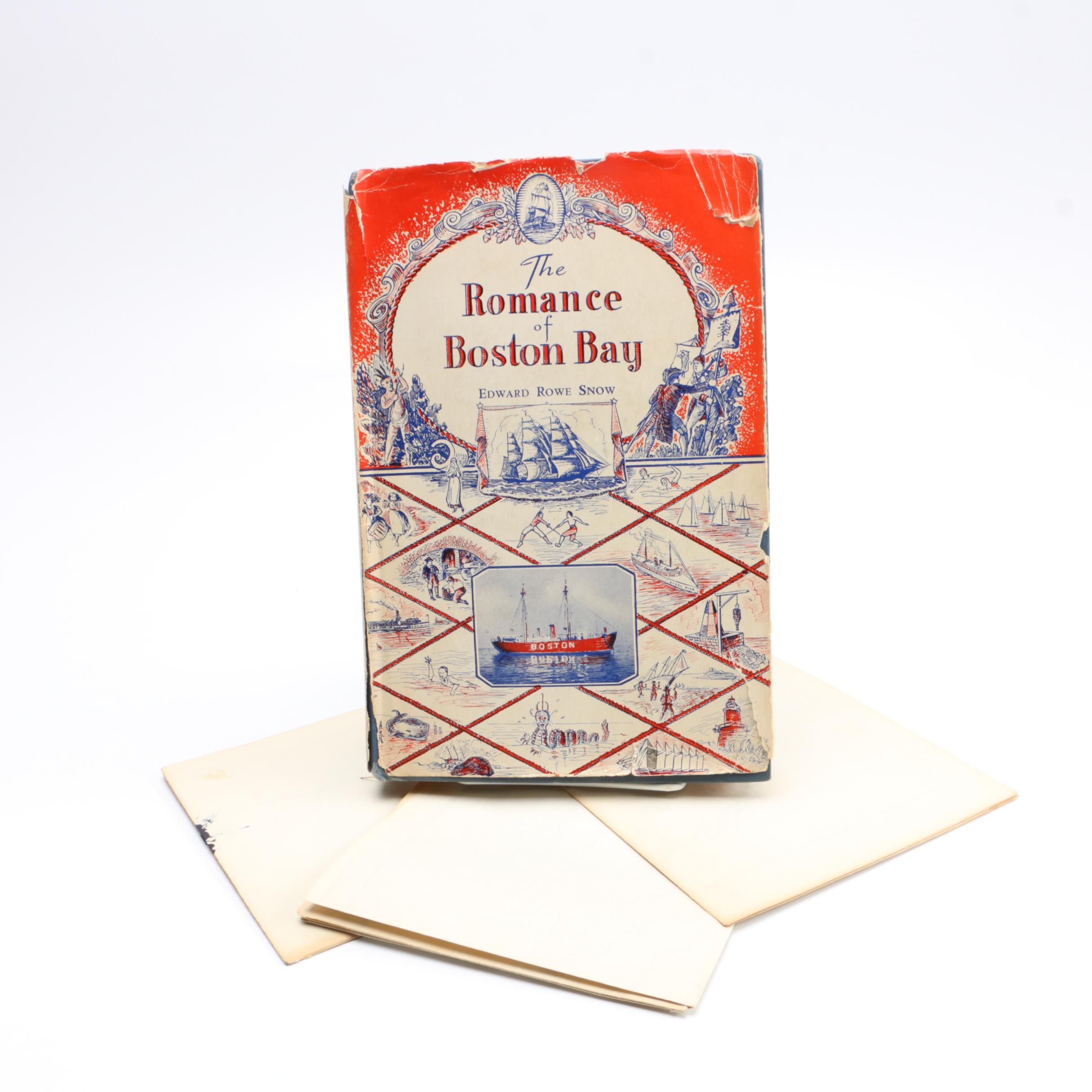 Signed Limited First Edition "The Romance of Boston Bay" by Edward Rowe Snow