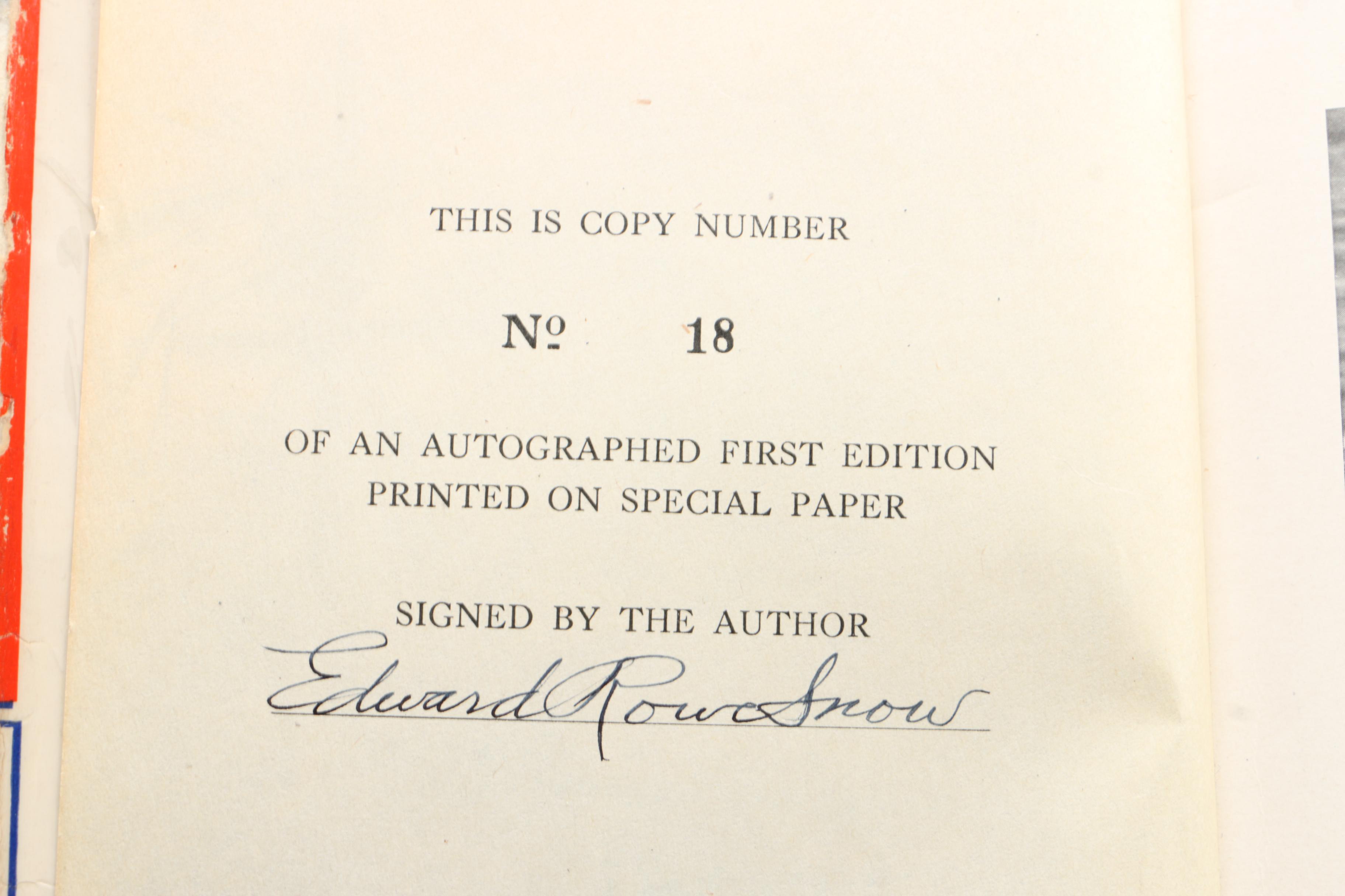 Signed Limited First Edition "The Romance of Boston Bay" by Edward Rowe Snow
