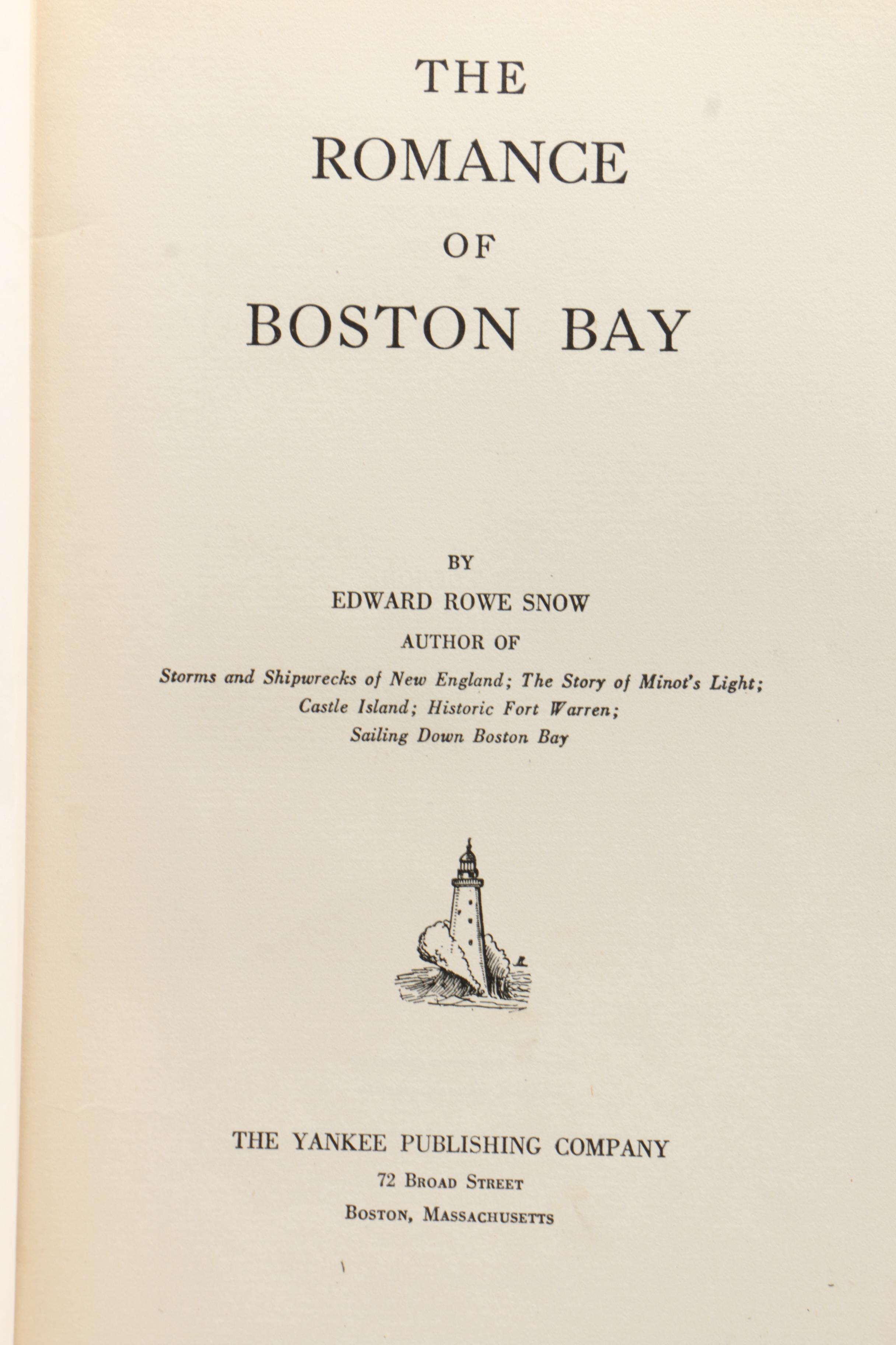Signed Limited First Edition "The Romance of Boston Bay" by Edward Rowe Snow