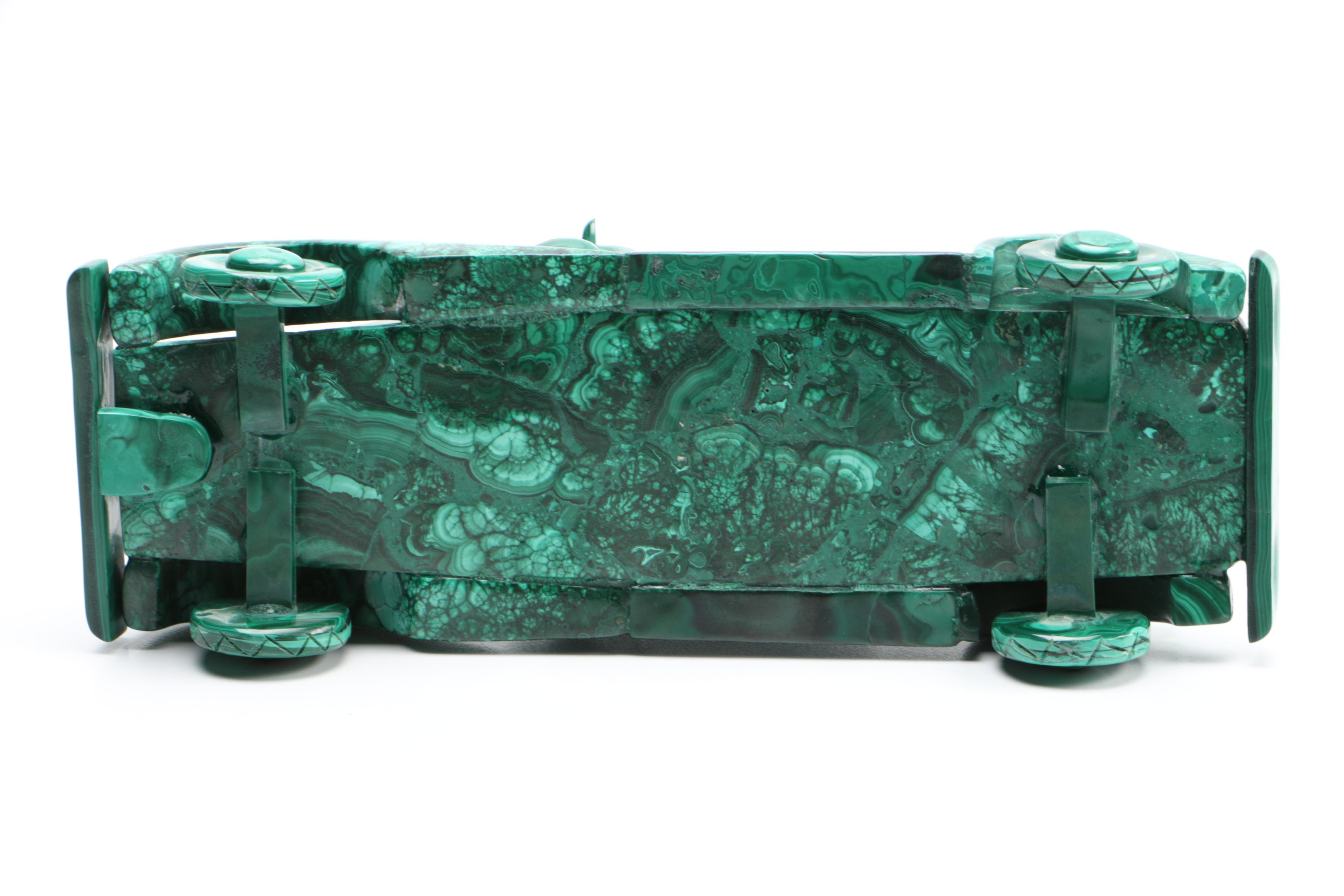 Malachite Roadster Car Sculpture