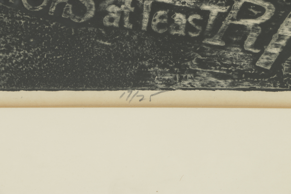 Limited Edition Woodcut on Paper "Landscape 1963 #6"