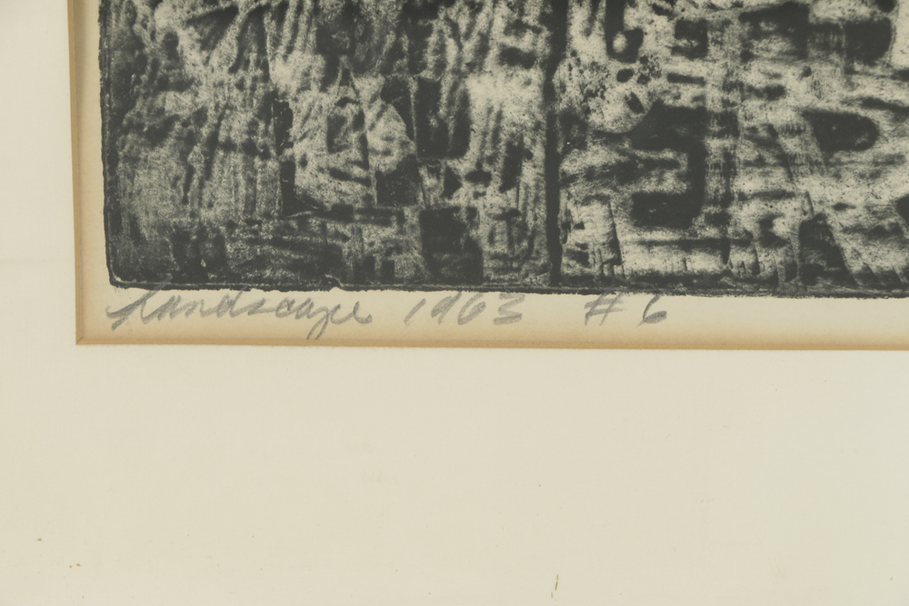 Limited Edition Woodcut on Paper "Landscape 1963 #6"