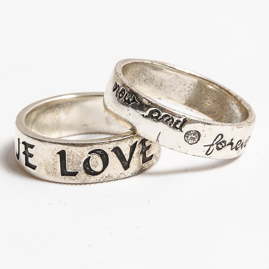 Two Sterling Promise Rings