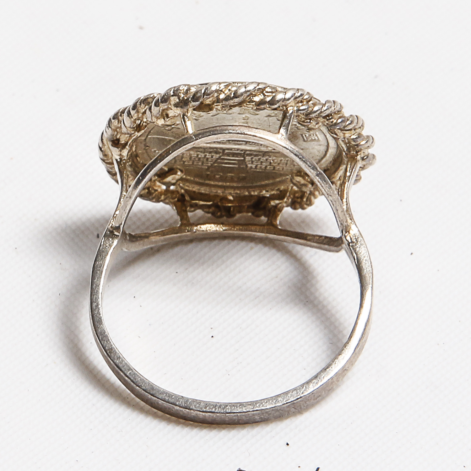 1989 Sterling Silver China Replica 5 Yuan Panda Coin Ring