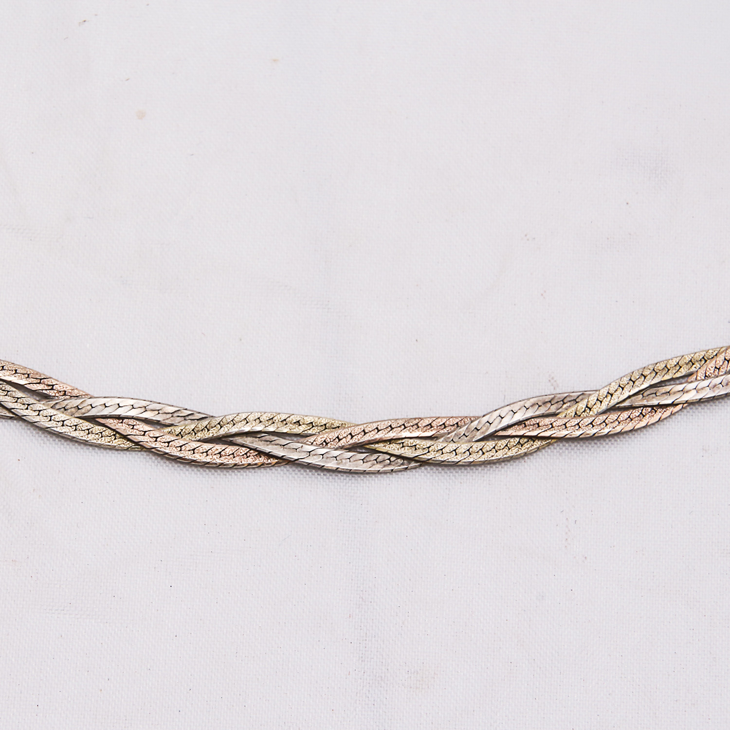 Sterling Silver Braided Italian Necklace and Bracelet