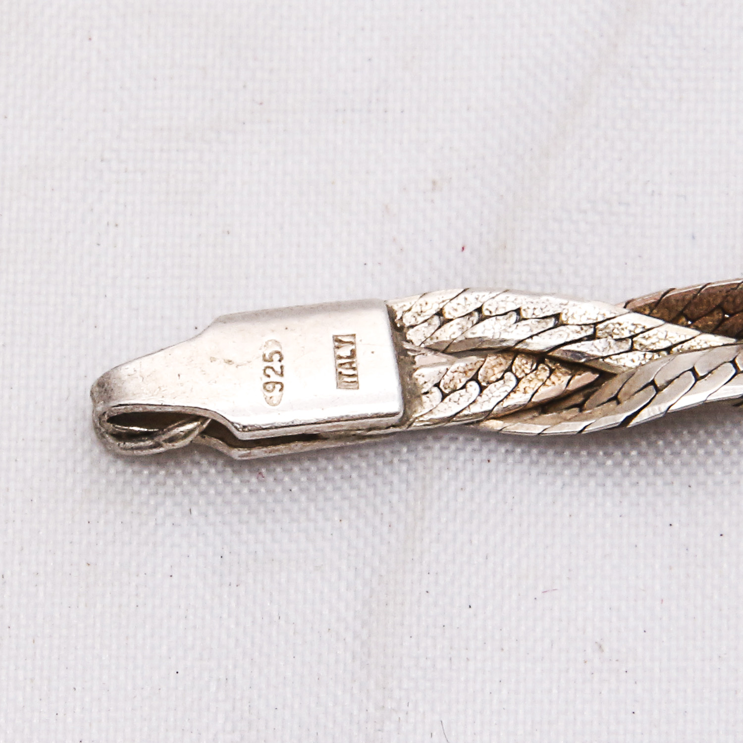 Sterling Silver Braided Italian Necklace and Bracelet