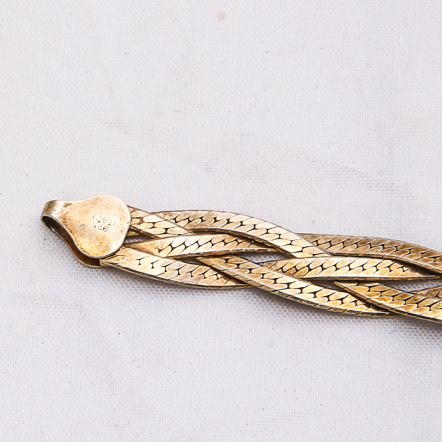 Sterling Silver Braided Italian Necklace and Bracelet