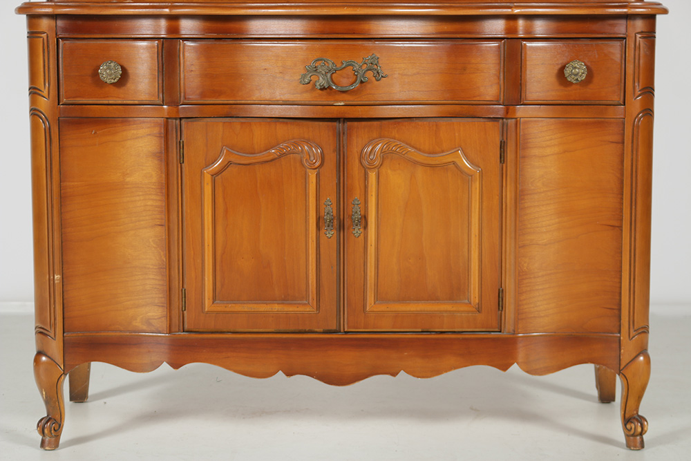 Vintage Louis XV Style Glass Front China Cabinet