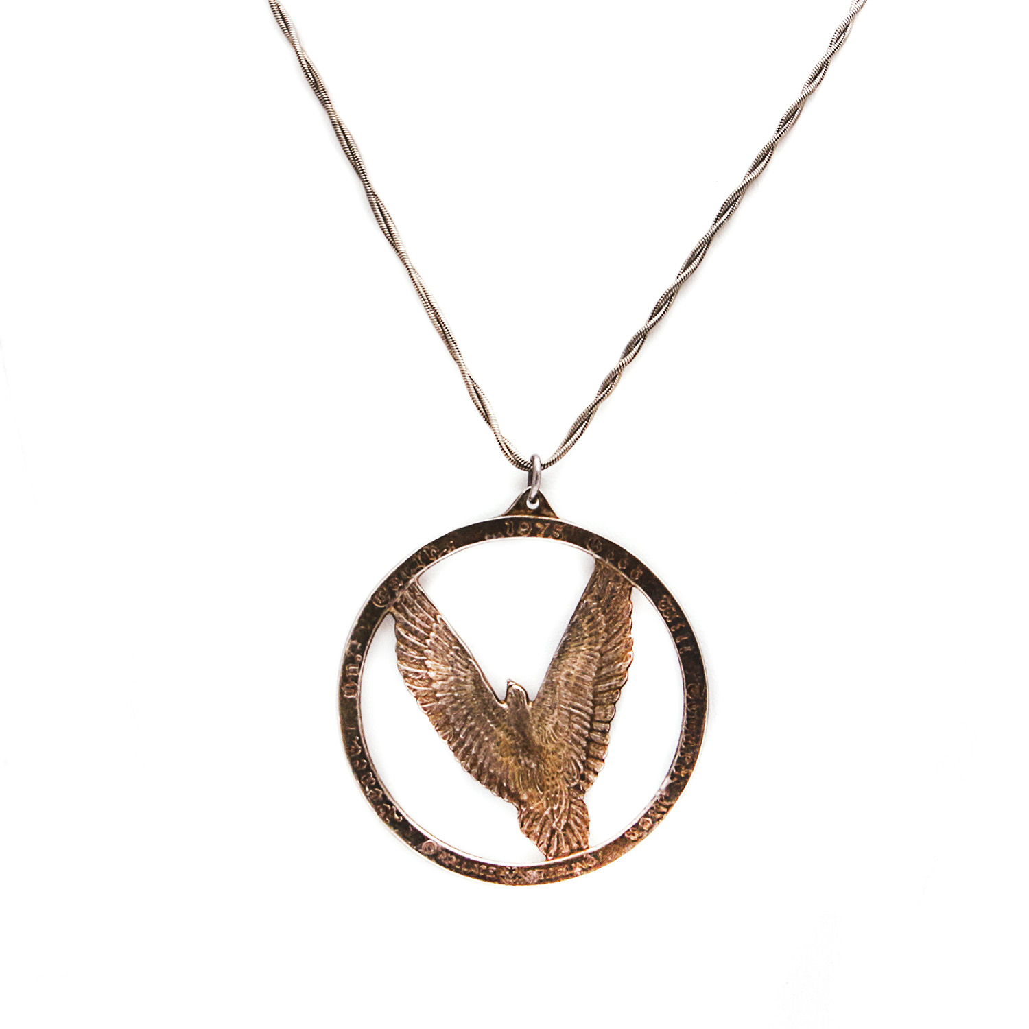 Sterling Silver Necklace with Eagle Pendant