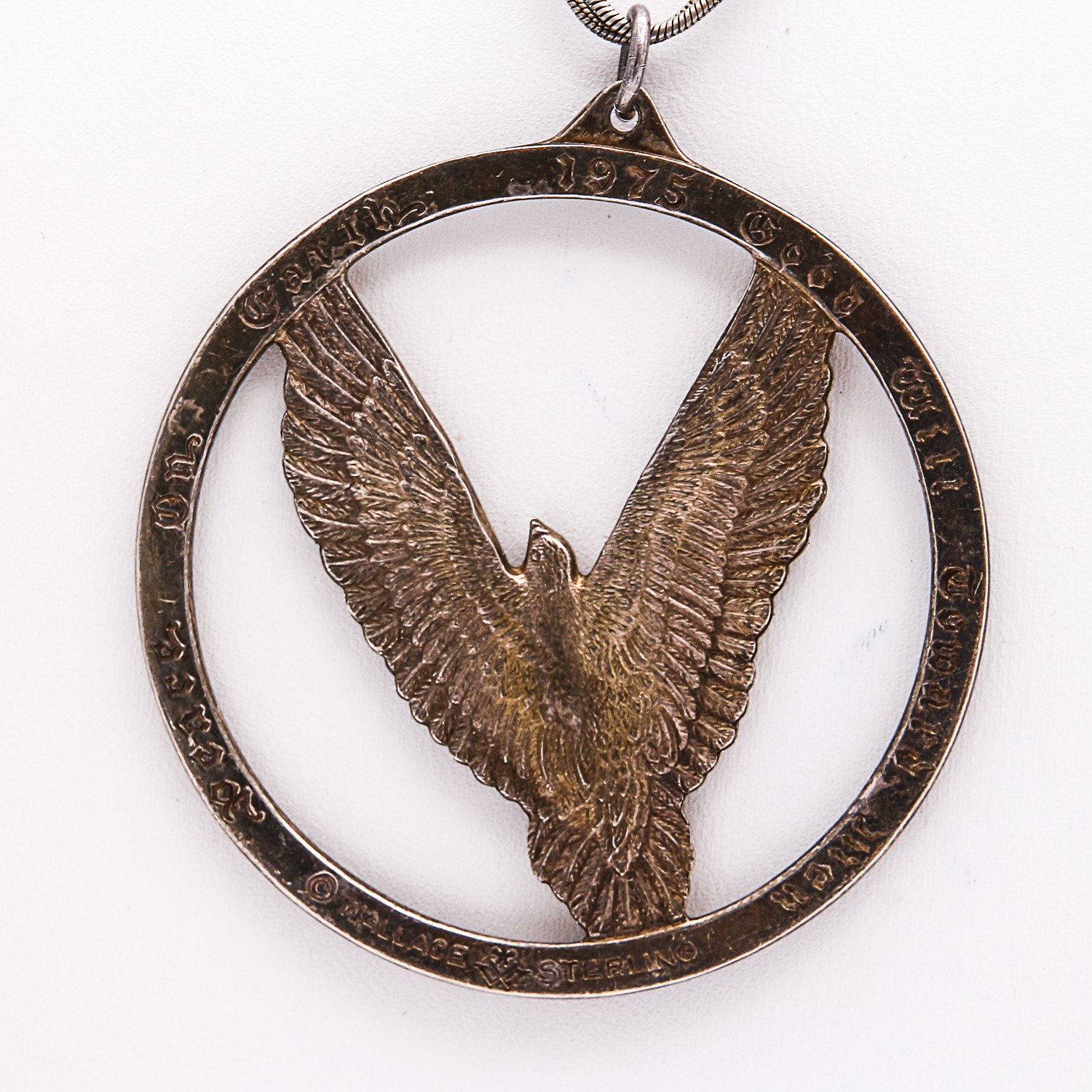 Sterling Silver Necklace with Eagle Pendant