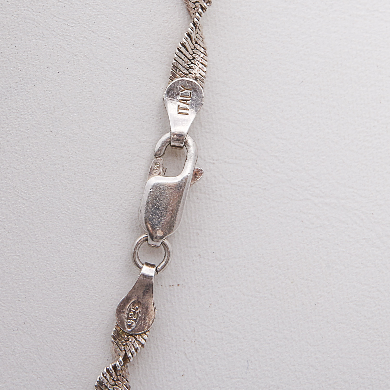 Herringbone and Dragon Sterling Silver Necklaces