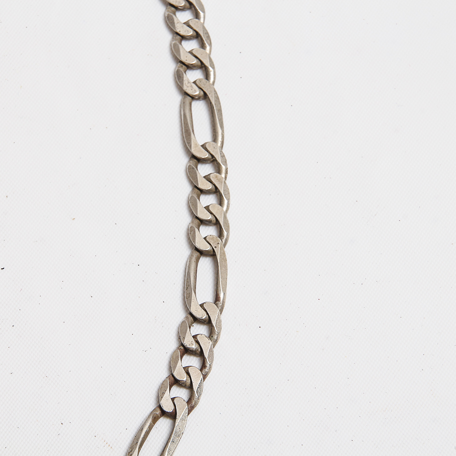 Sterling Double Rope Chain Bracelet with Figaro Chain Necklace